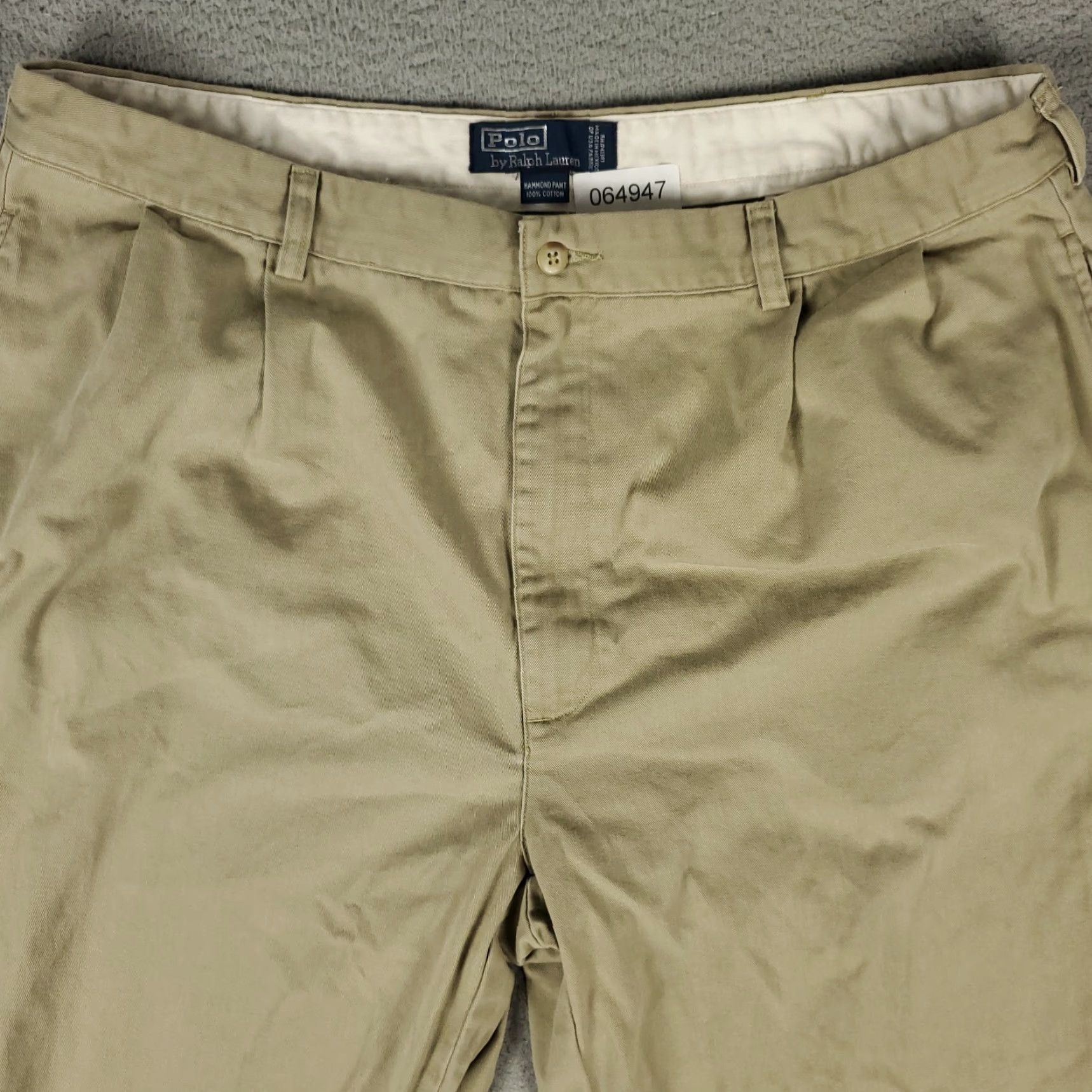 Ralph Lauren Ralph Lauren Pants Mens Regular Beige Chino Trousers 40x30 Pleated Cuffed Straight Pocket Asian? Size US 40 / EU 56 - 2 Thumbnail