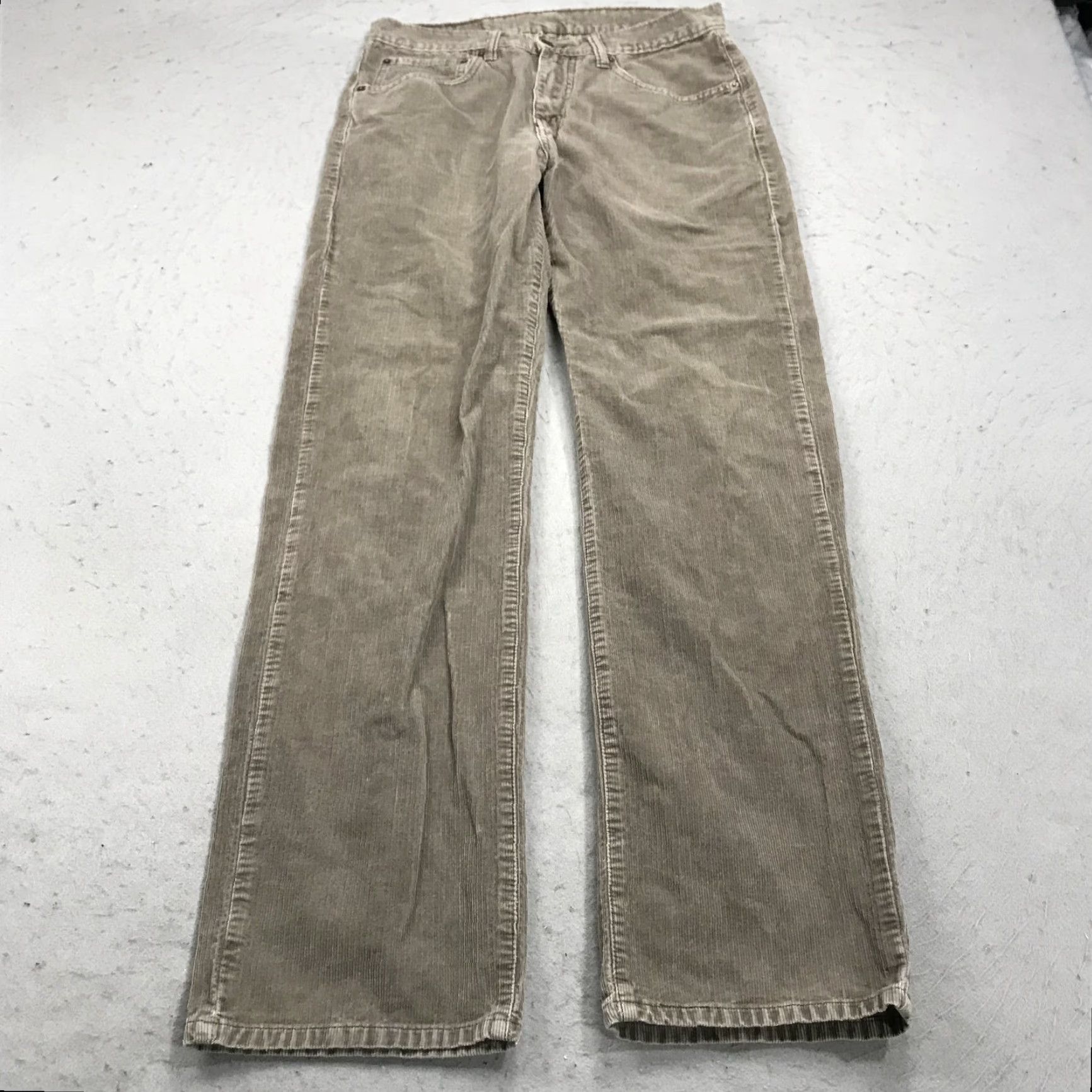 Levi's Levi's 751 Pants Mens 31x34 Brown Corduroy Straight Fit Cotton Casual Vintage 90s 5-Pocket Design Mens Size US 31 - 2 Thumbnail