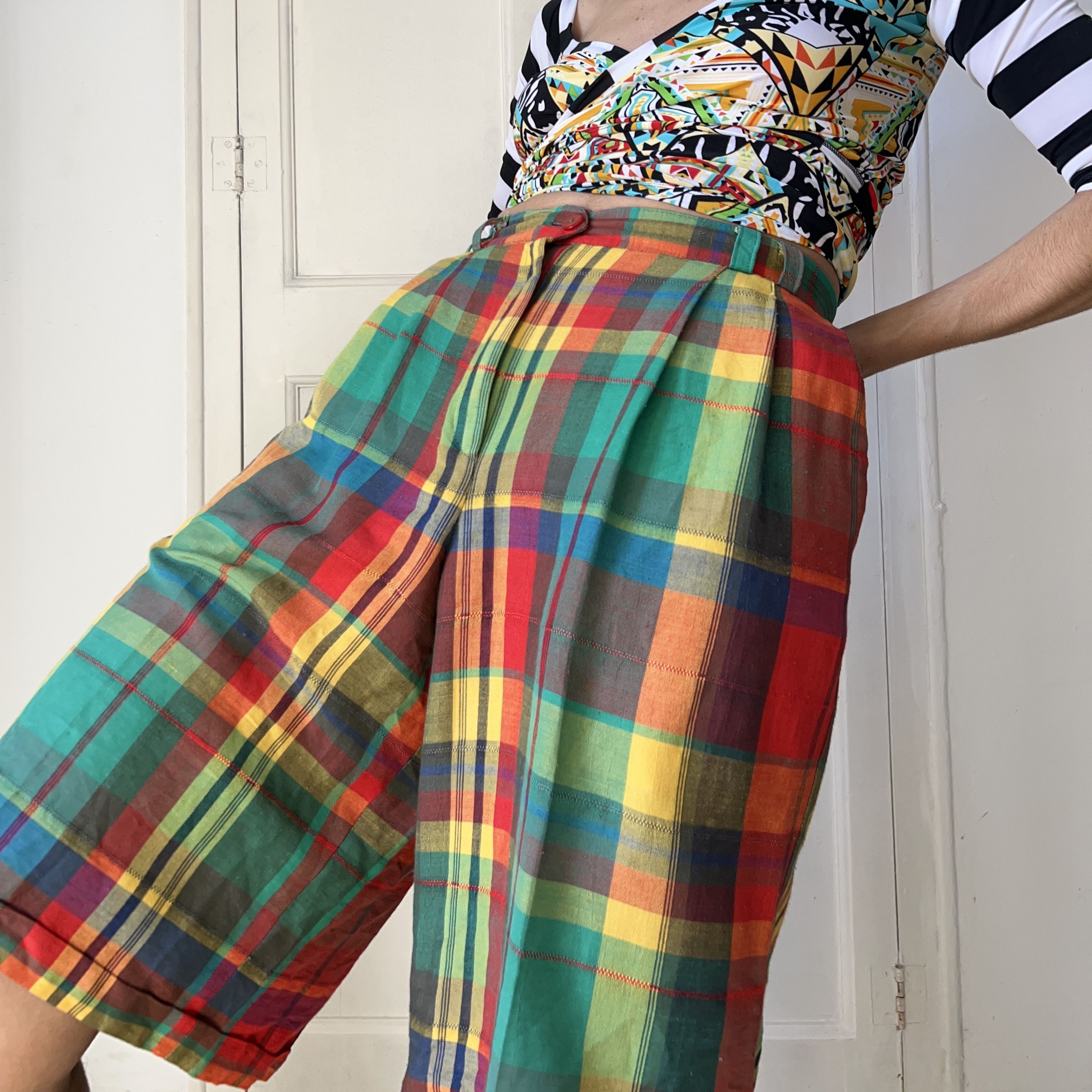 Gardeur Vintage 90s Plaid Bermuda Shorts Size 32" / US 10 / IT 46 - 3 Thumbnail
