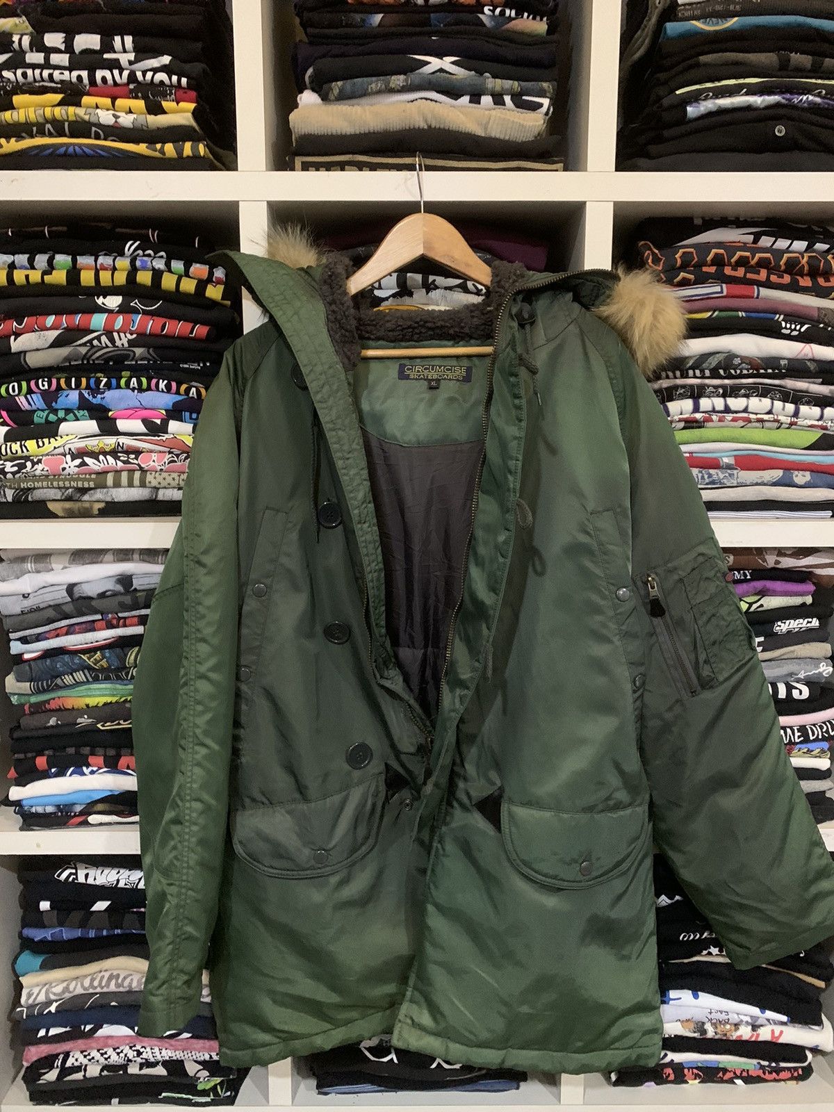 Japanese Brand Circumcise Skateboards Fur Hoodie Parka Size US XL / EU 56 / 4 - 15 Thumbnail