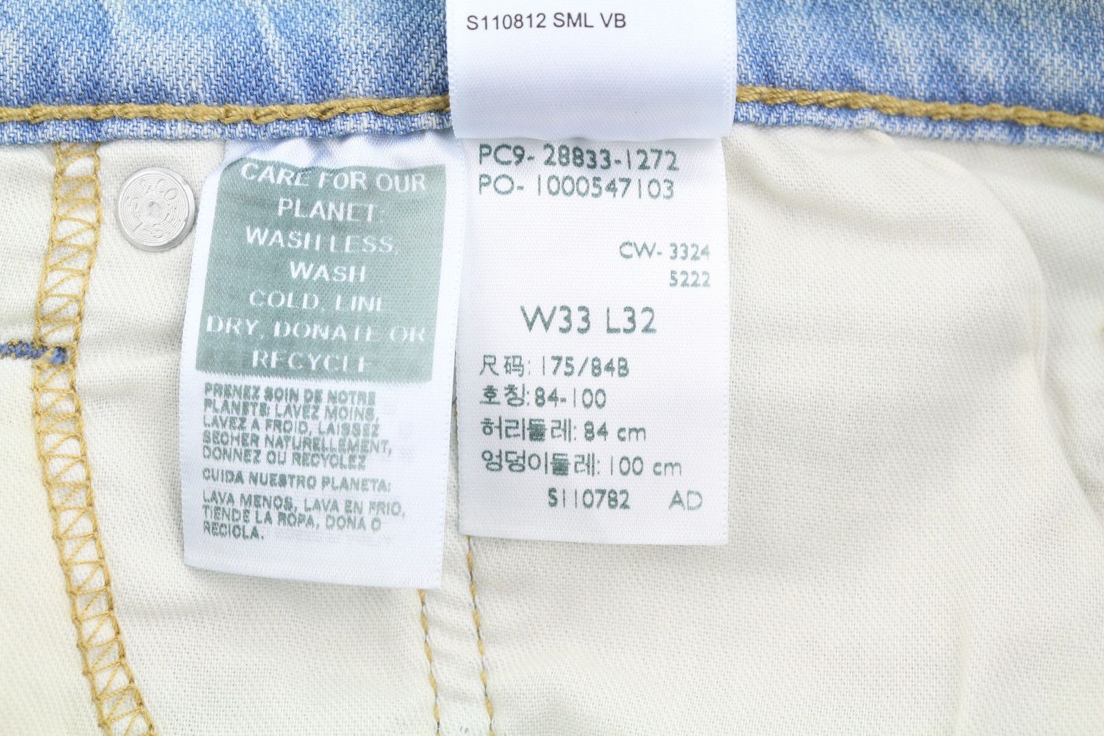 Levi's 512 W33/L32 Slim Tapered Faded Blue Jeans 87086 Size US 33 - 9 Thumbnail