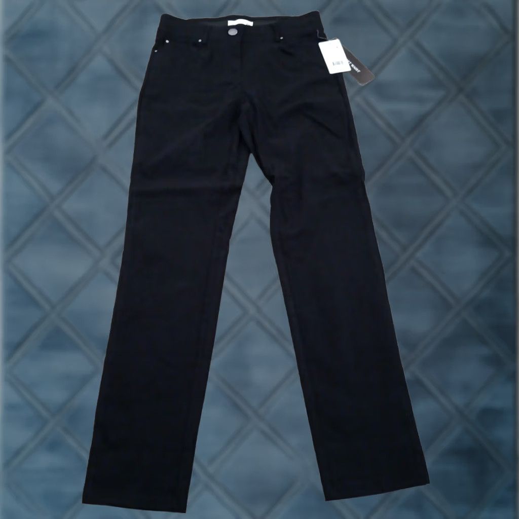 Vintage 89th & Madison Jegging Pants Womens Size 0 Black Pockets Straight Leg 27x29 Mid Rise Nylon Rayon Spandex Size 25" / US 0 / IT 36 - 1 Thumbnail