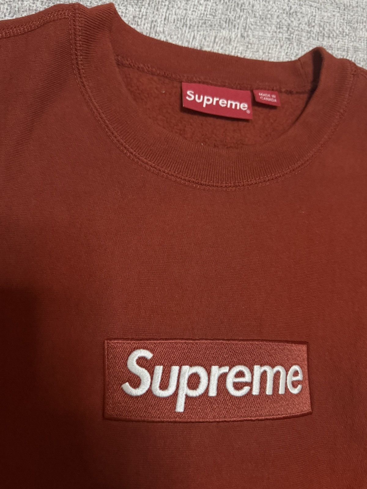 Supreme Supreme fw18 rust box logo crewneck Size US M / EU 48-50 / 2 - 2 Thumbnail