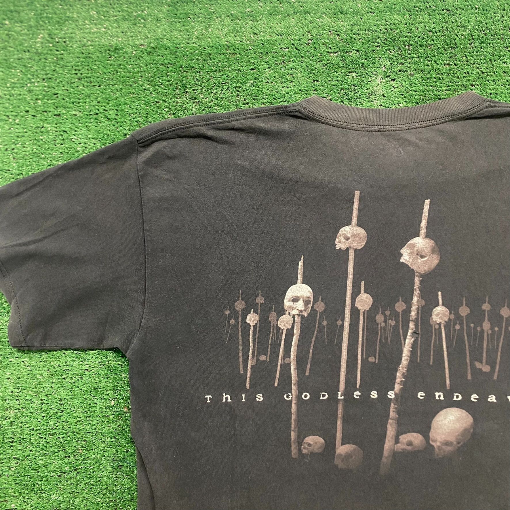Band Tees Vintage Y2K Nevermore Godless Endeavor Skull Metal Band Tee Size US XL / EU 56 / 4 - 6 Thumbnail