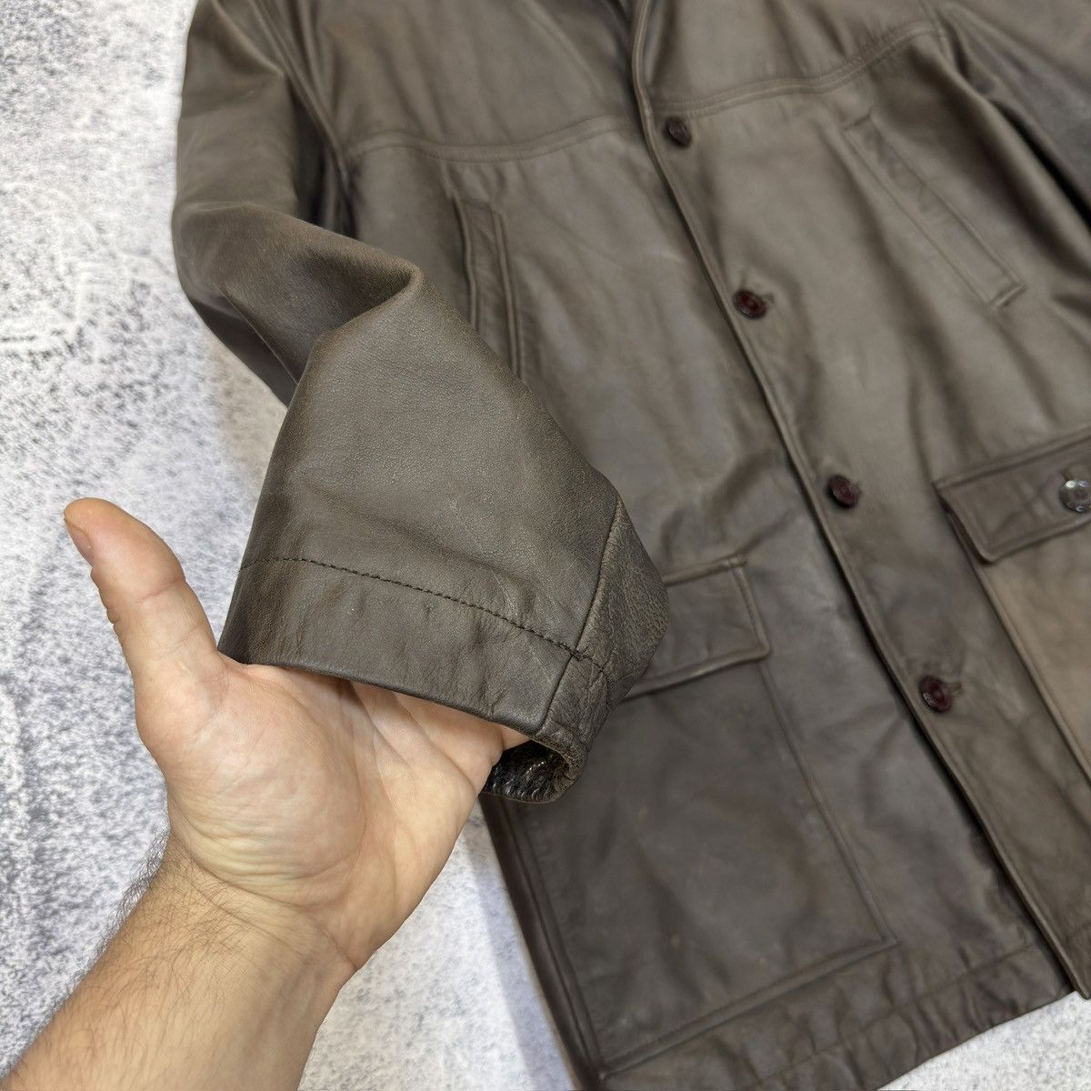 Ben Sherman Ben Sherman Brown Leather Coat M size Size US M / EU 48-50 / 2 - 4 Thumbnail