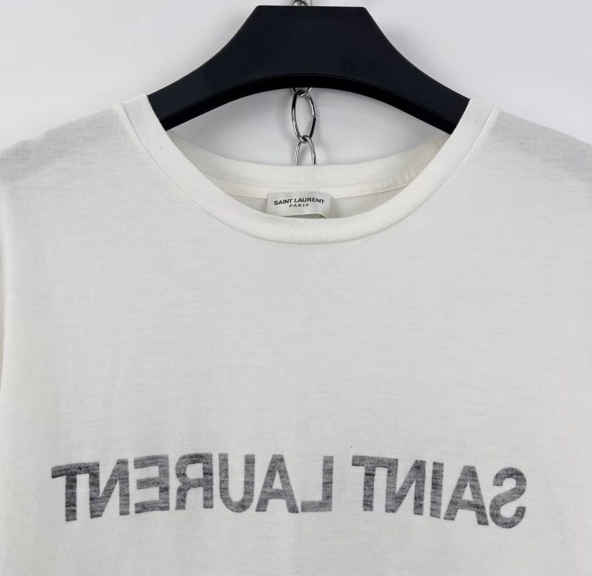 Saint Laurent Paris Saint Laurent SLP Logo Print Short Sleeve K12 Size XS / US 0-2 / IT 36-38 - 3 Thumbnail