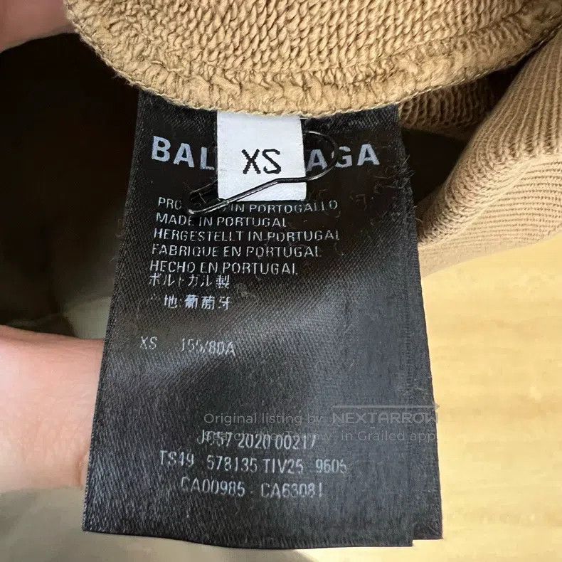 Balenciaga Balenciaga Khaki Crown Wheat Letter Hoodie Size US XS / EU 42 / 0 - 4 Thumbnail
