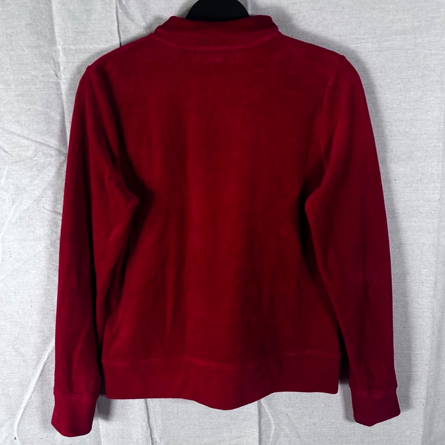 Ralph Lauren Lauren Active Ralph Lauren Red Velour Zip Up Track Jacket Petite Medium RL Crest Women Jacket PM Red Velour Full Zip Pockets Collared Size M / US 6-8 / IT 42-44 - 3 Thumbnail