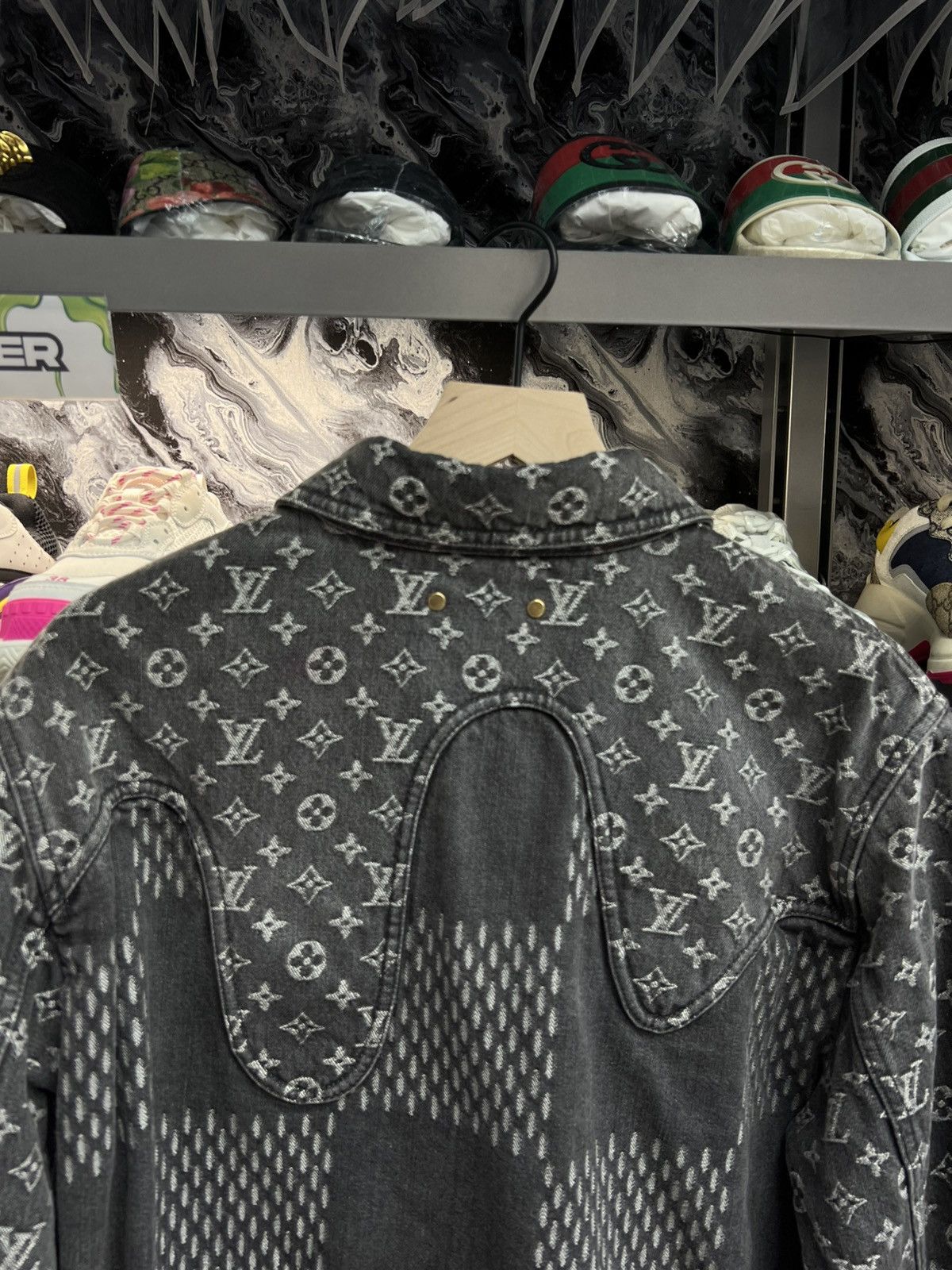 Louis Vuitton Louis Vuitton x Nigo Giant Damier Denim Jacket Size US M / EU 48-50 / 2 - 9 Thumbnail