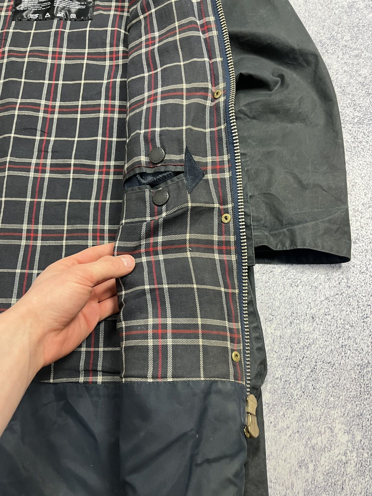 Vintage Barbour A205 Border Waxed Coat Jacket C36/91cm