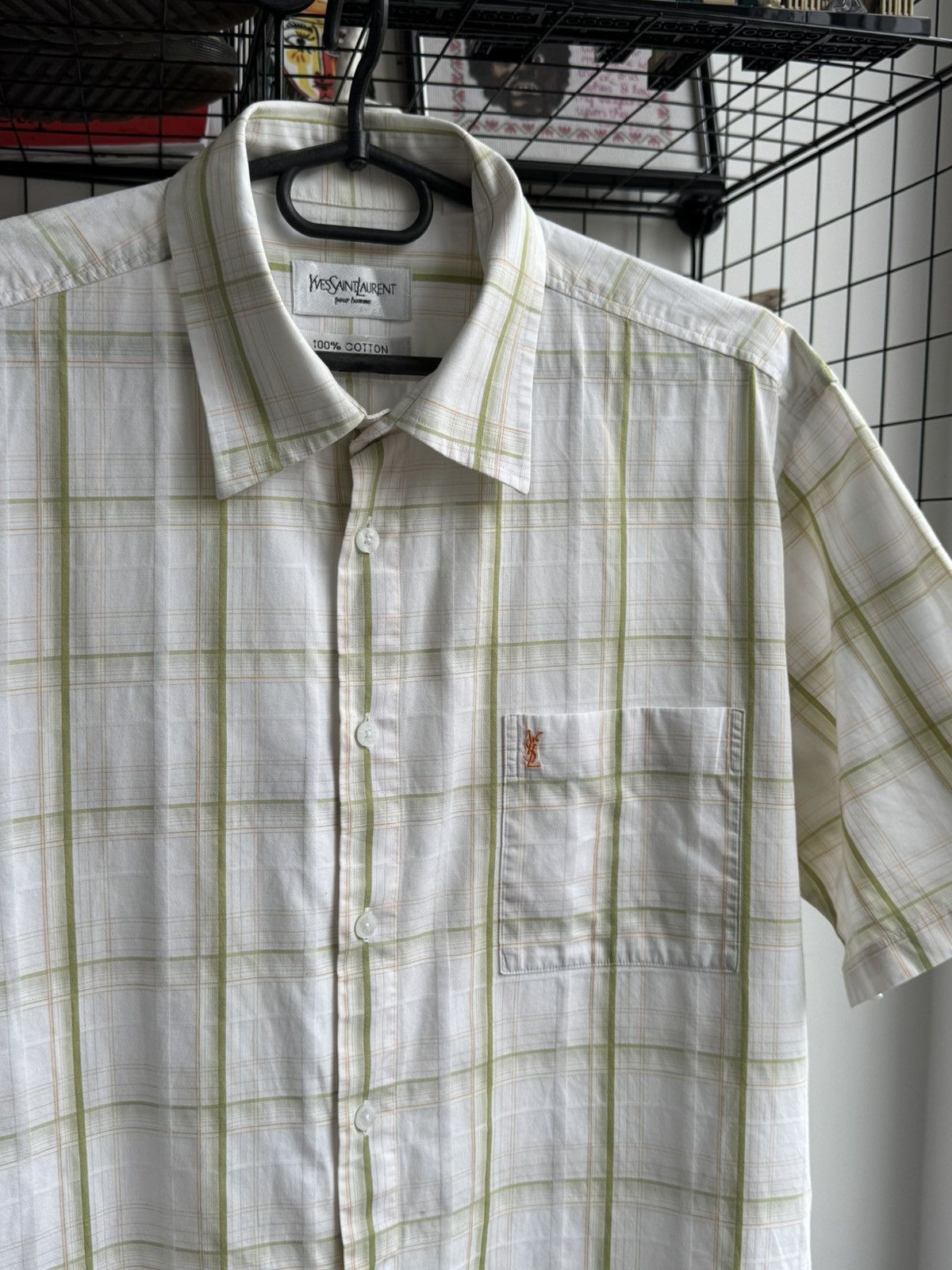 Yves Saint Laurent Vintage Y2K Yves Saint Laurent School Short Sleeve Shirt Size US L / EU 52-54 / 3 - 1 Thumbnail