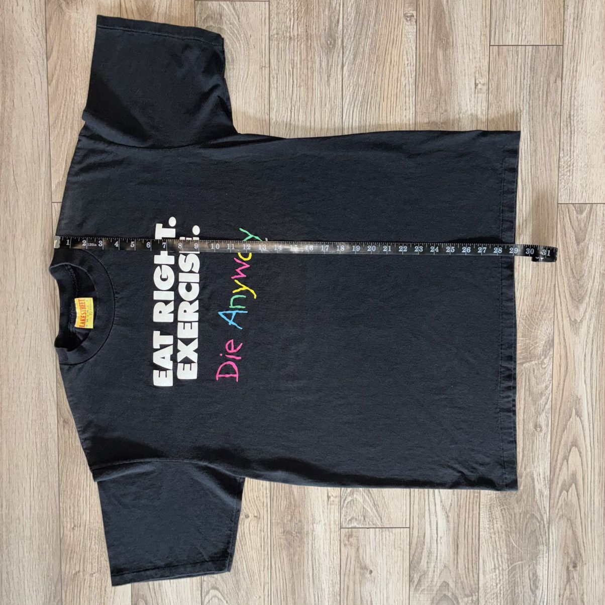 Other 90s Eat Right Exercise Die Anyway tee shirt Size US XL / EU 56 / 4 - 6 Thumbnail
