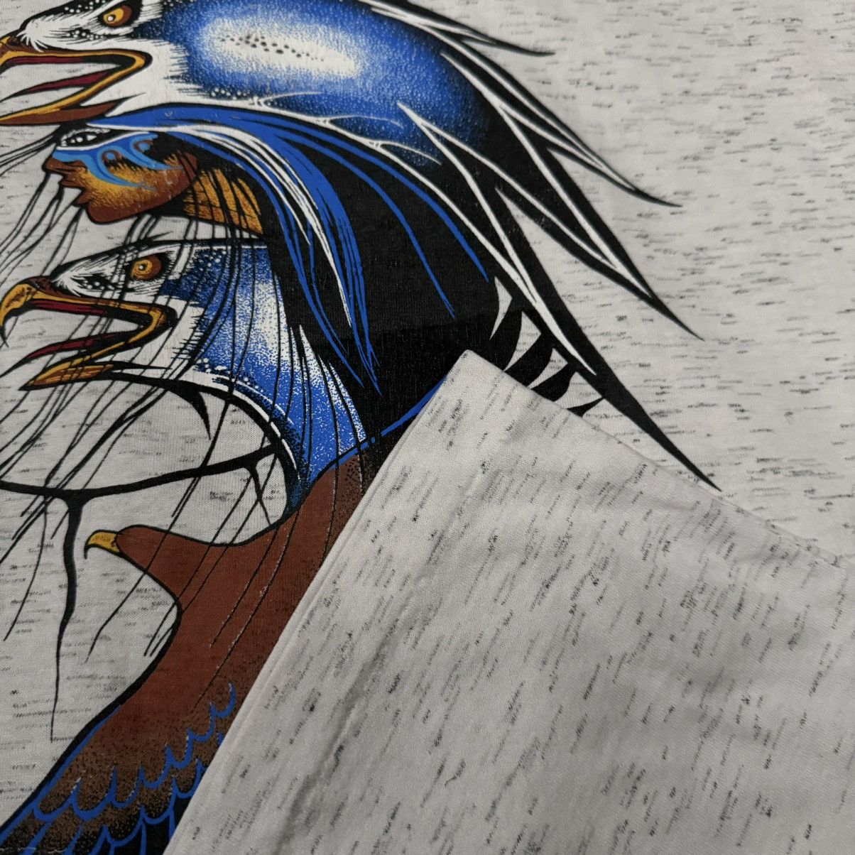 Vintage Vintage Native American Eagle Art Tee Shirt Size US L / EU 52-54 / 3 - 4 Thumbnail