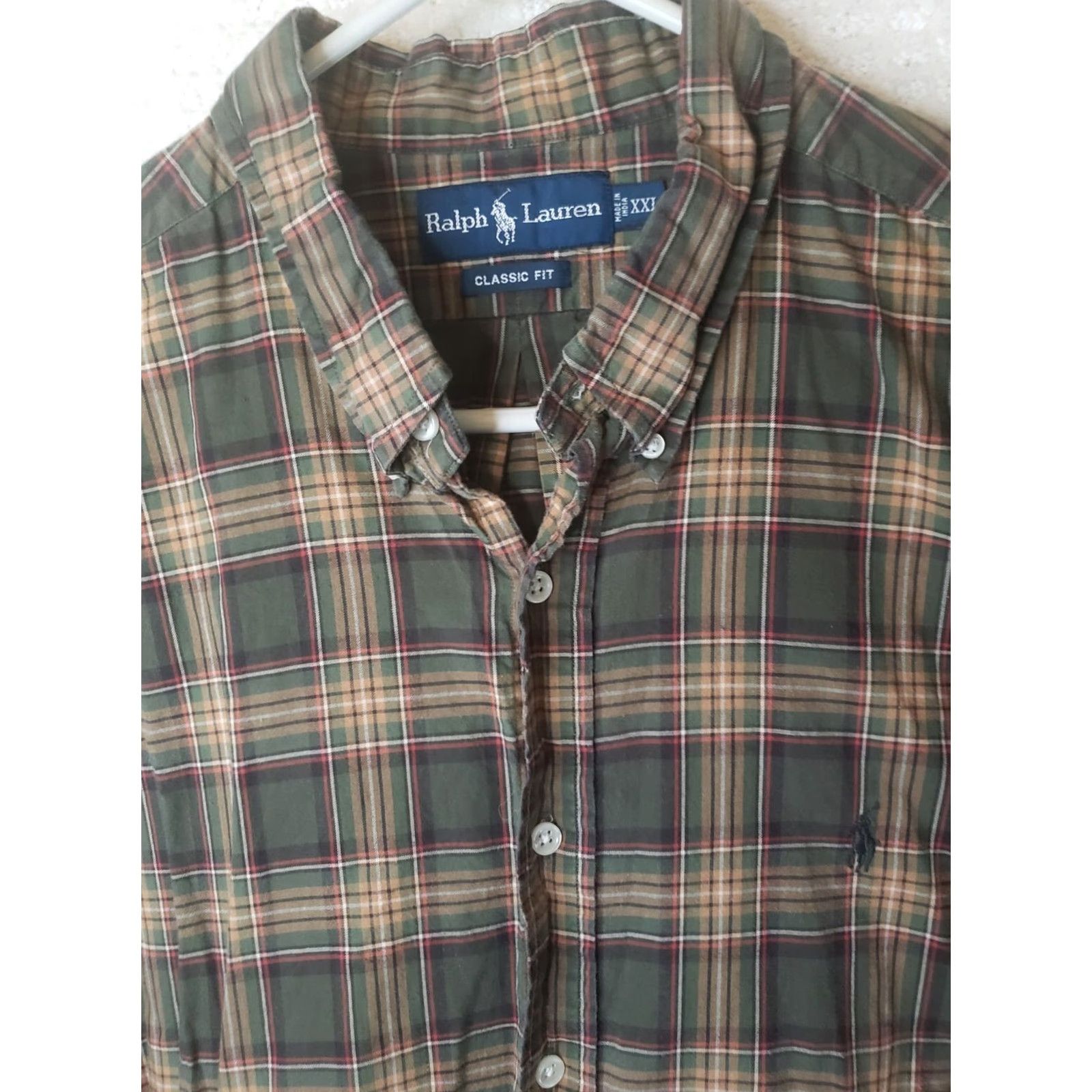 Polo Ralph Lauren Ralph Lauren Men's Button-down Shirt XXL Plaid Long Sleeve Green Multicolor Classic Fit 2XL Polo Shirt Mens Button-Down Casual Business Size US XXL / EU 58 / 5 - 3 Thumbnail
