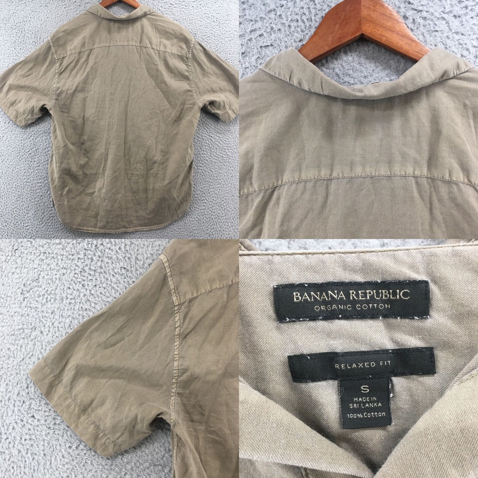 Banana Republic Banana Republic Polo Shirt Mens S Green Cotton Collared Short Sleeves Pocket Shirt Size US S / EU 44-46 / 1 - 8 Thumbnail