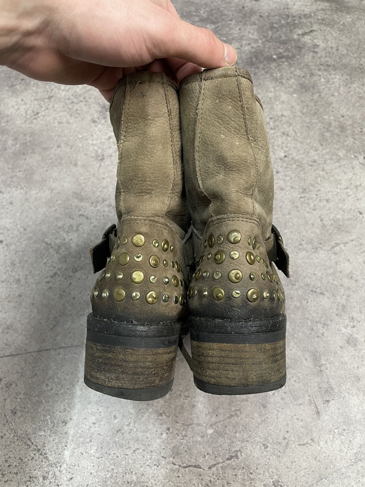 If Six Was Nine Vintage Italian AS 98 Heel Leather Airstep Biker Boots Size US 7 / EU 40 - 5 Thumbnail