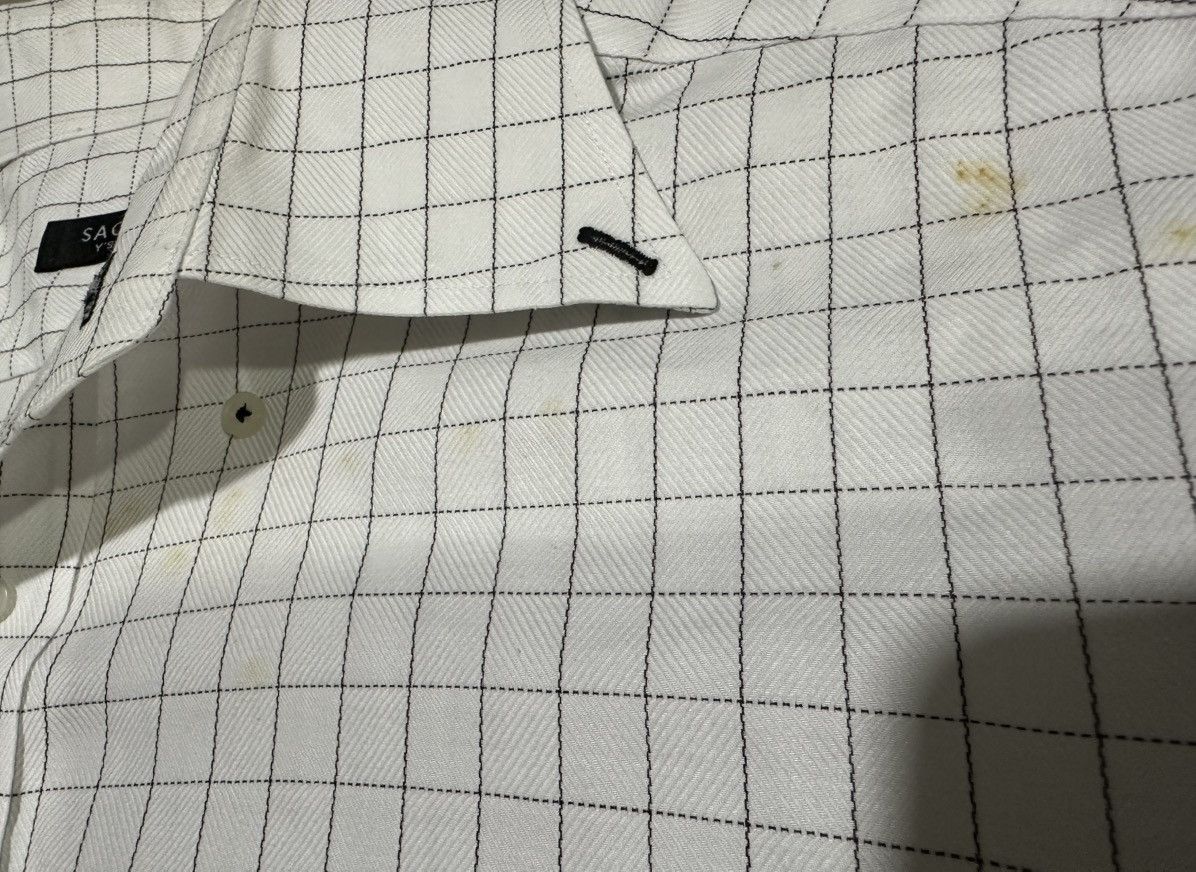 Yohji Yamamoto 🔥Vintage Sacsny Y’Saccs By Yohji Yamamoto Grid Shirt Ss Size US XL / EU 56 / 4 - 7 Thumbnail