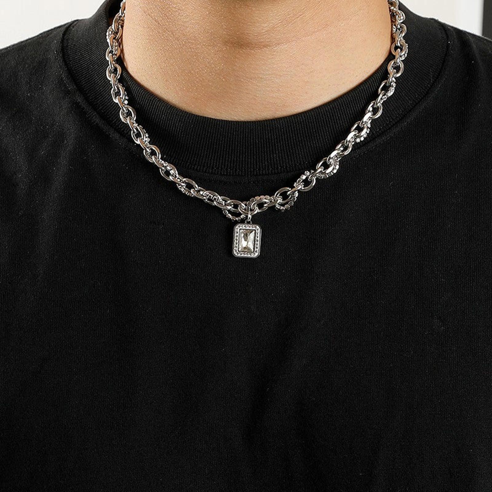 Jewelry Silver Chain Necklace with Pendant Size ONE SIZE - 2 Thumbnail