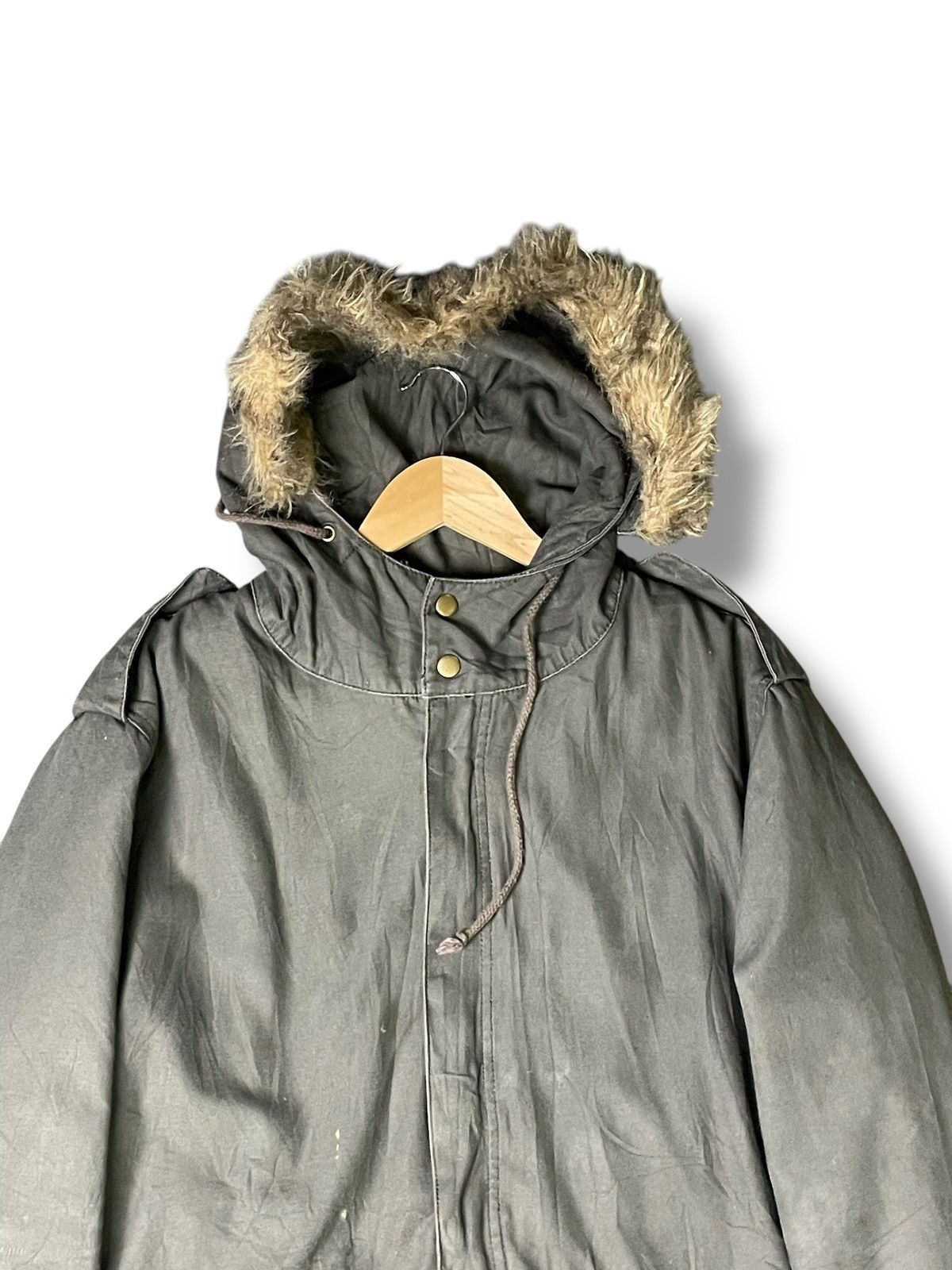 Japanese Brand Dog House Military Mink Fur Coat (51) Size US M / EU 48-50 / 2 - 4 Thumbnail