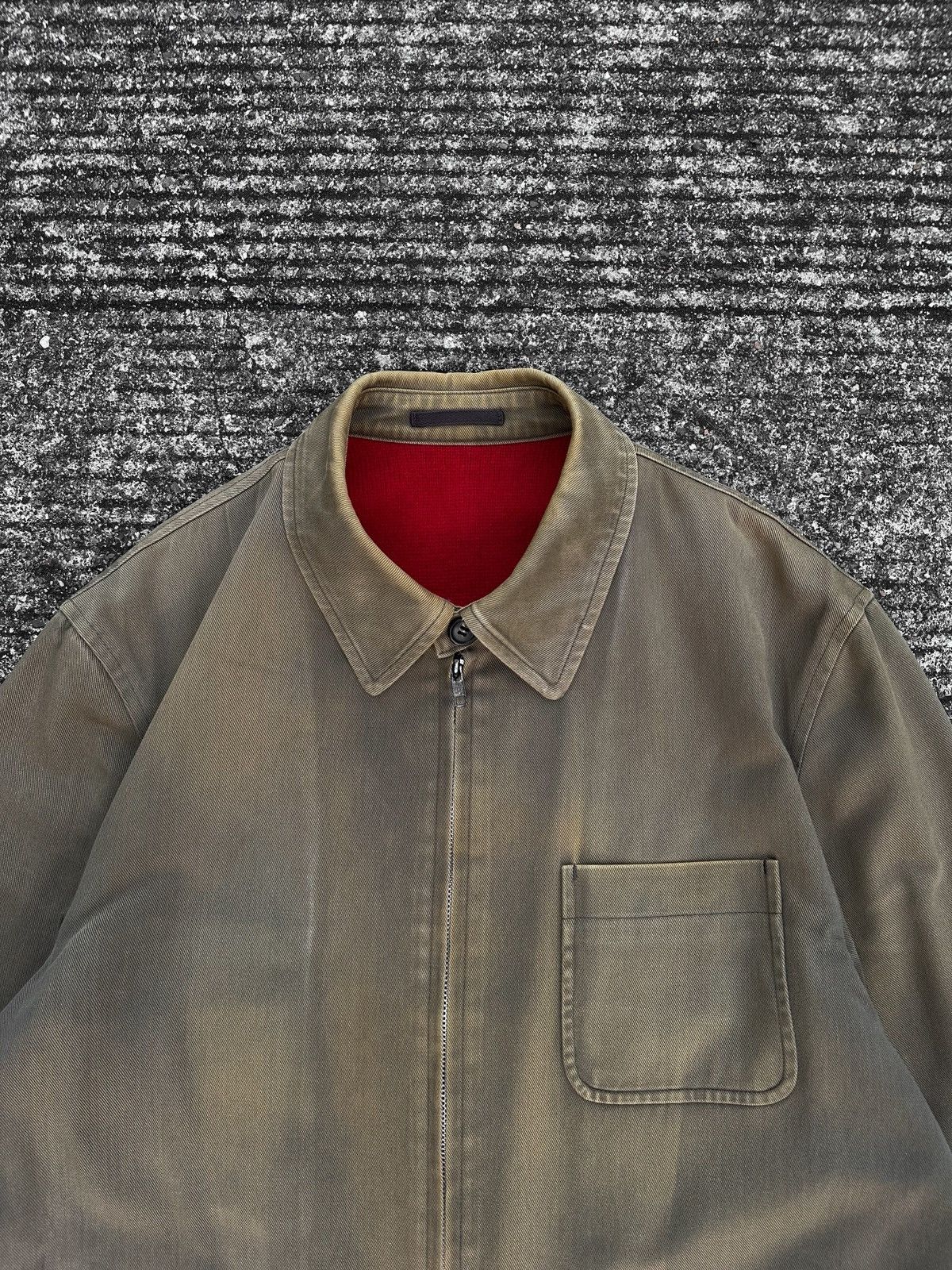 Comme des Garcons Homme Comme des Garcons AW97 Red Knit Lined Field Jacket Size US M / EU 48-50 / 2 - 3 Thumbnail