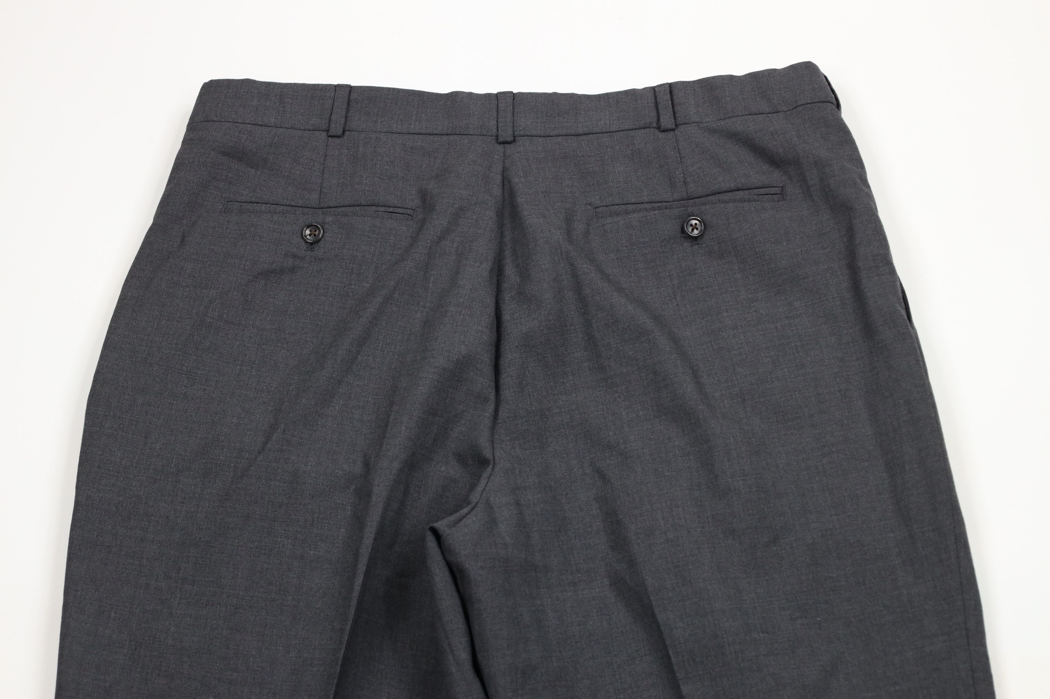 Lands' End × Vintage Vintage 90s Lands End Cuffed Wide Leg Chino Pants Gray Size US 38 / EU 54 - 9 Thumbnail