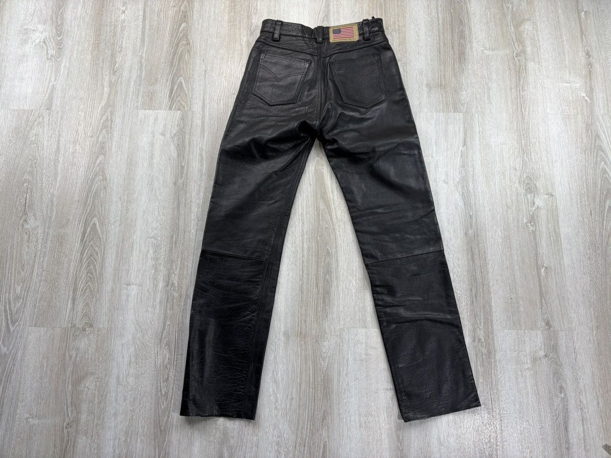 Genuine Leather × Leather × Vintage Womens biker motorcycle leather pants Jacques Cousto Size 31 Size 24" / US 00 / IT 34 - 9 Thumbnail