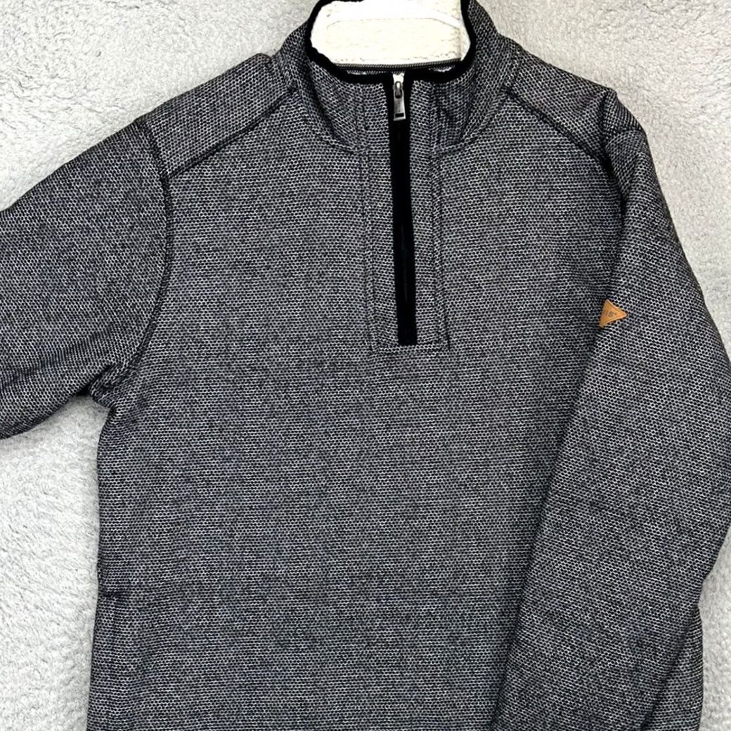 Orvis VINTAGE Orvis Jacket Mens Medium Black Thick Fleece Lined Quarter Zip Pullover Pockets Size US M / EU 48-50 / 2 - 2 Thumbnail