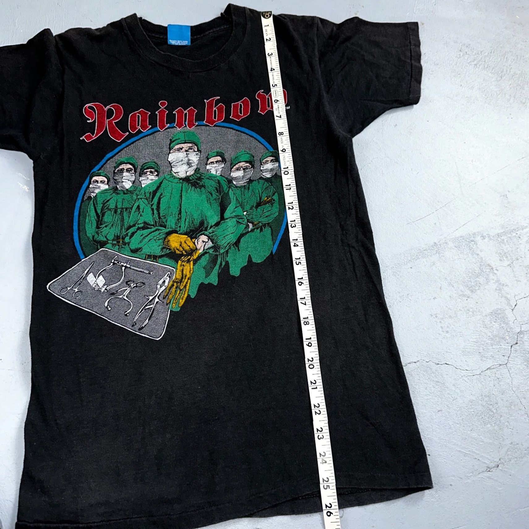 Vintage VINTAGE Rainbow Difficult Cure Tour 1981 Concert T-Shirt Black Adult Medium Screen Stars Mens Size US M / EU 48-50 / 2 - 7 Thumbnail