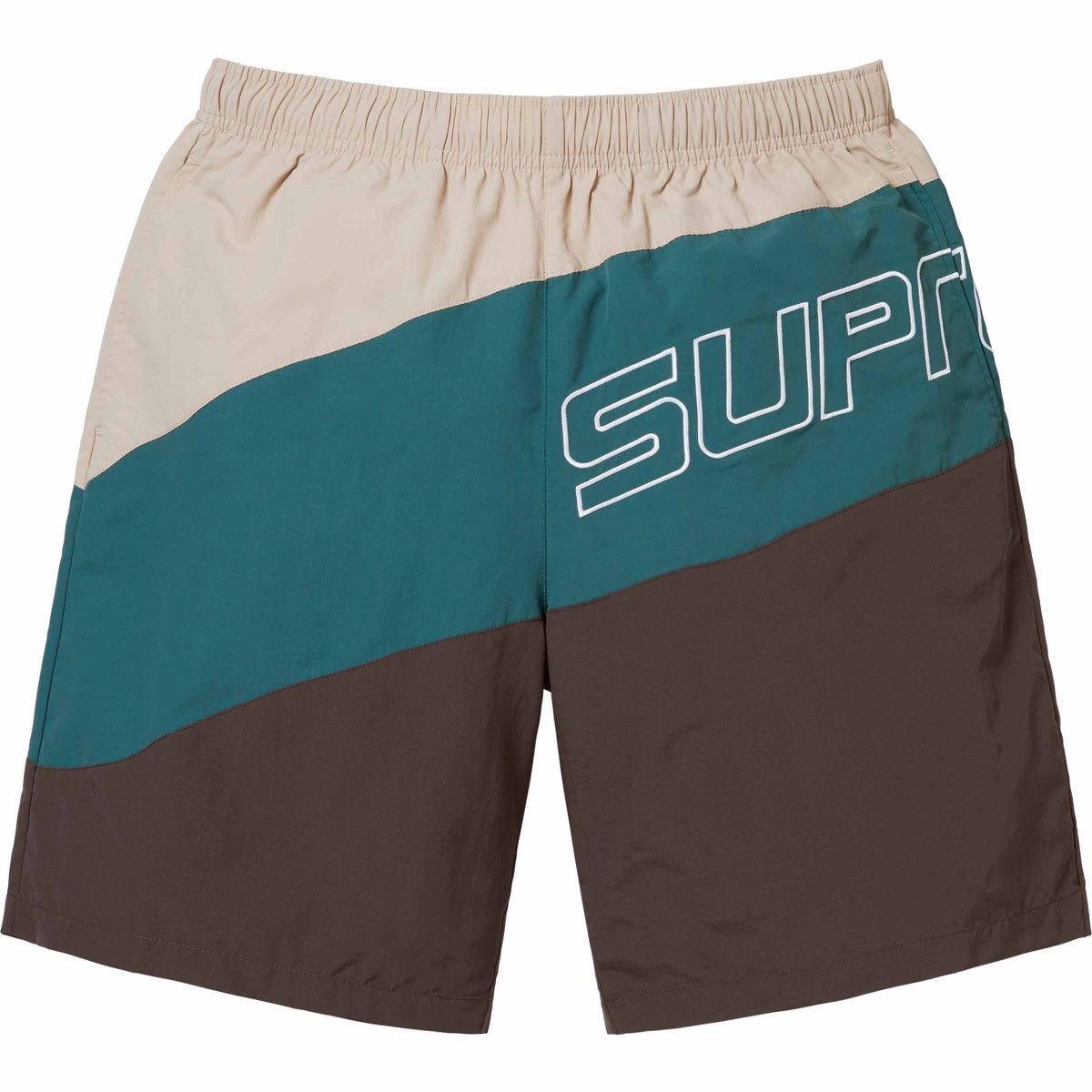 image of Supreme Nylon Curve Short in Brown, Men's (Size 30)