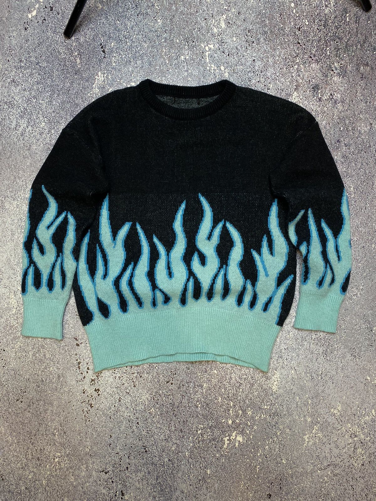 Japanese Brand 💥CRAZY Y2K FLAME KNIT SWEATER Size US S / EU 44-46 / 1 - 1 Thumbnail