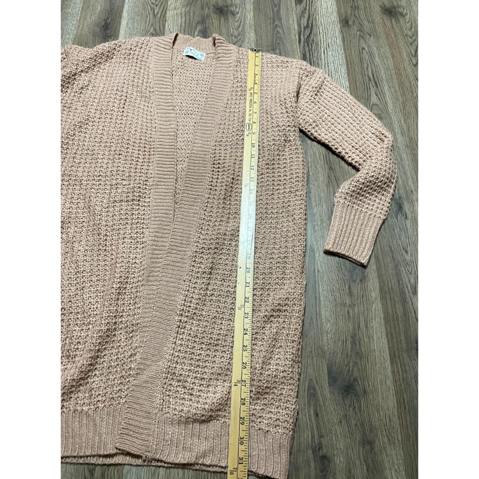Vintage Poof Apparel Sweater Cardigan, Women's Size Small, Orange, Open Long Sleeve, Knit, Regular, Vintage No, Women, Poof, Sweater, Cardigan Size S / US 4 / IT 40 - 6 Thumbnail