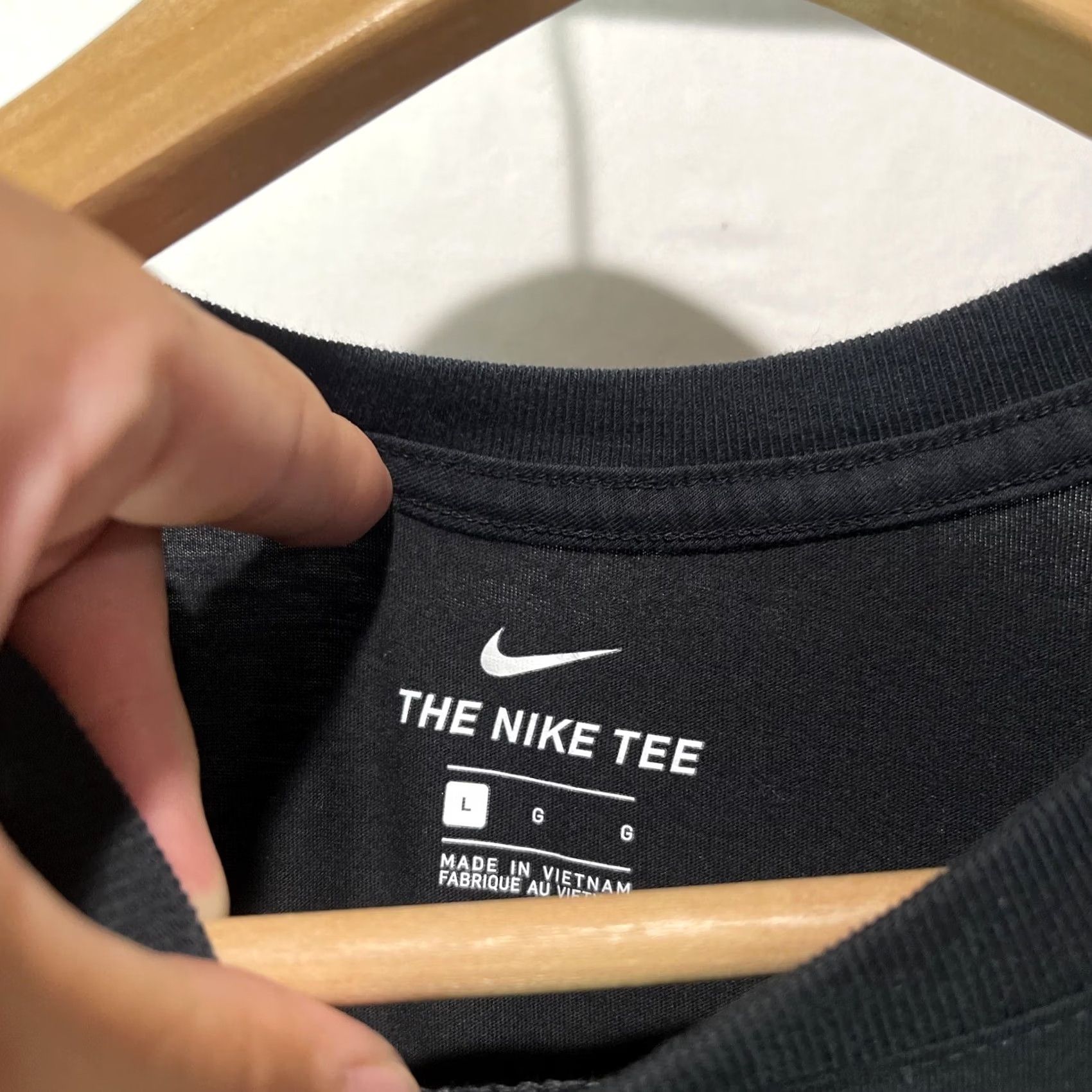 Nike Nike Shirt Mens Large Black Swoosh Just Do It Short Sleeve Adult Crew Neck Size US L / EU 52-54 / 3 - 5 Thumbnail