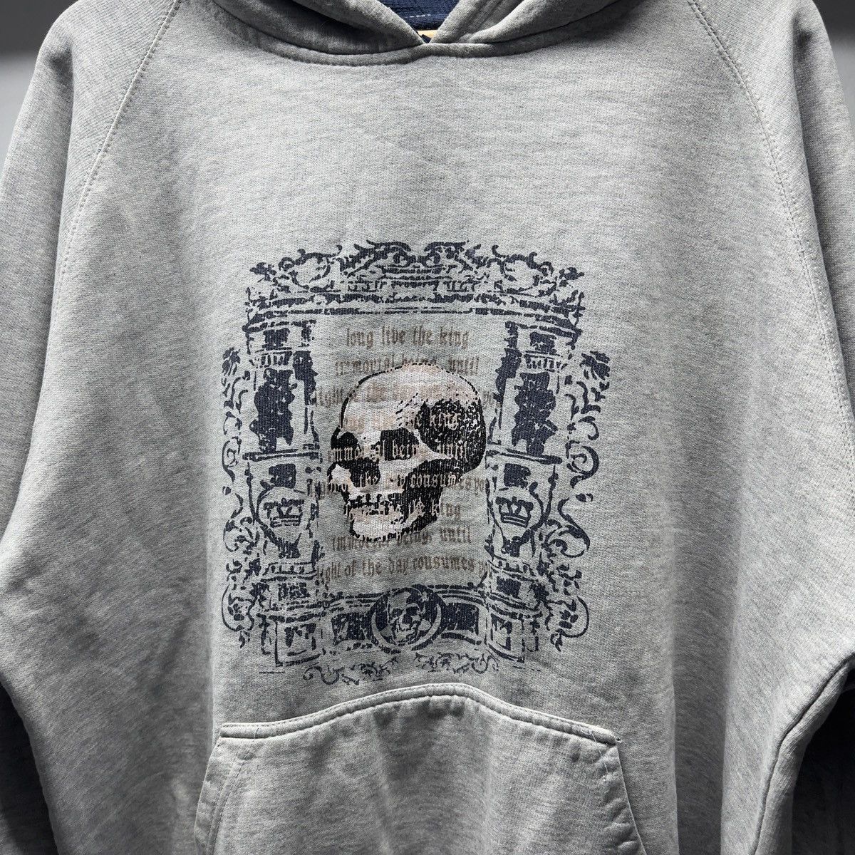 Vintage Thrashed Faded Distressed Skull Hoodie ERD Grunge Jnco Size US XL / EU 56 / 4 - 2 Thumbnail