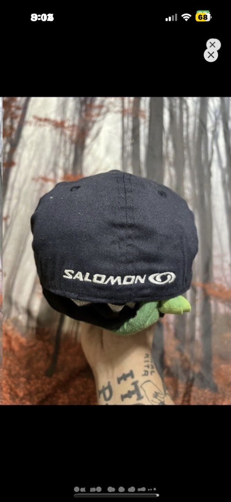 Salomon ***FINAL DROP***RARE 00s SALOMON TECHNICAL FITTED CAP S/M Size ONE SIZE - 2 Thumbnail