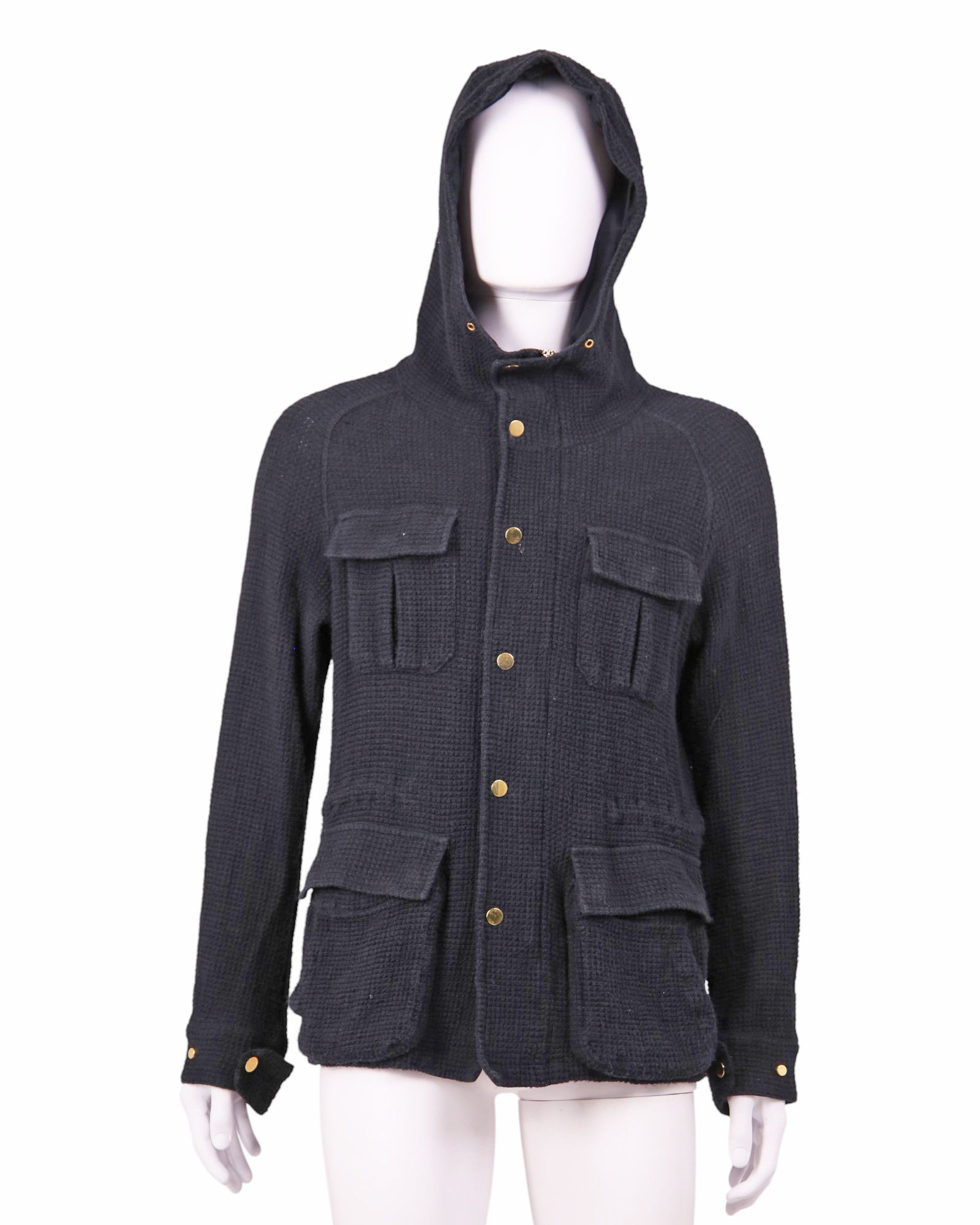 Giorgio Armani S/S 2012 Checkered Blue Hooded Jacket Size US L / EU 52-54 / 3 - 1 Thumbnail