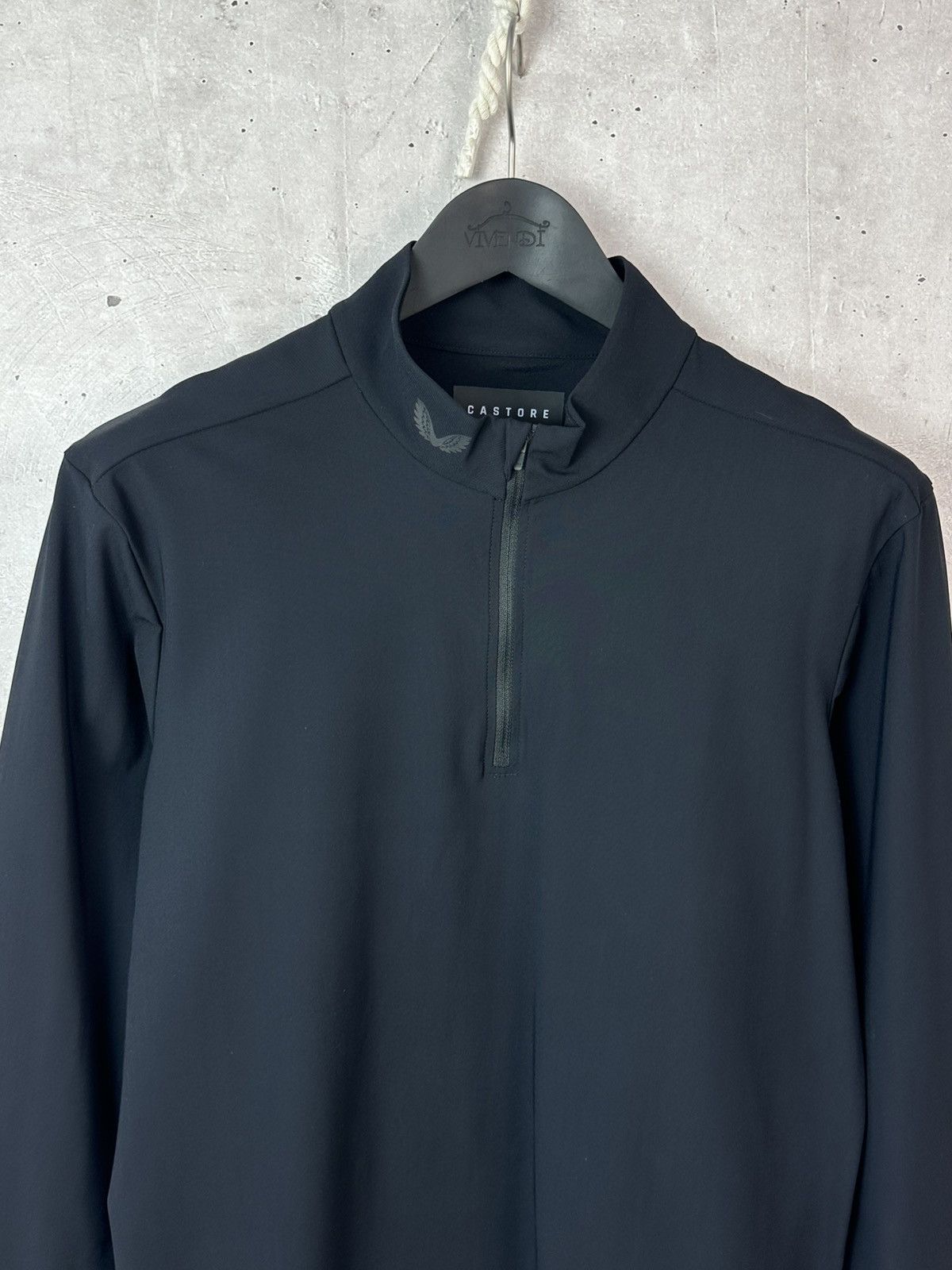 Castore Castore Quarter Zip Black Long Sleeve Men’s Logo Jumper Size US M / EU 48-50 / 2 - 2 Thumbnail
