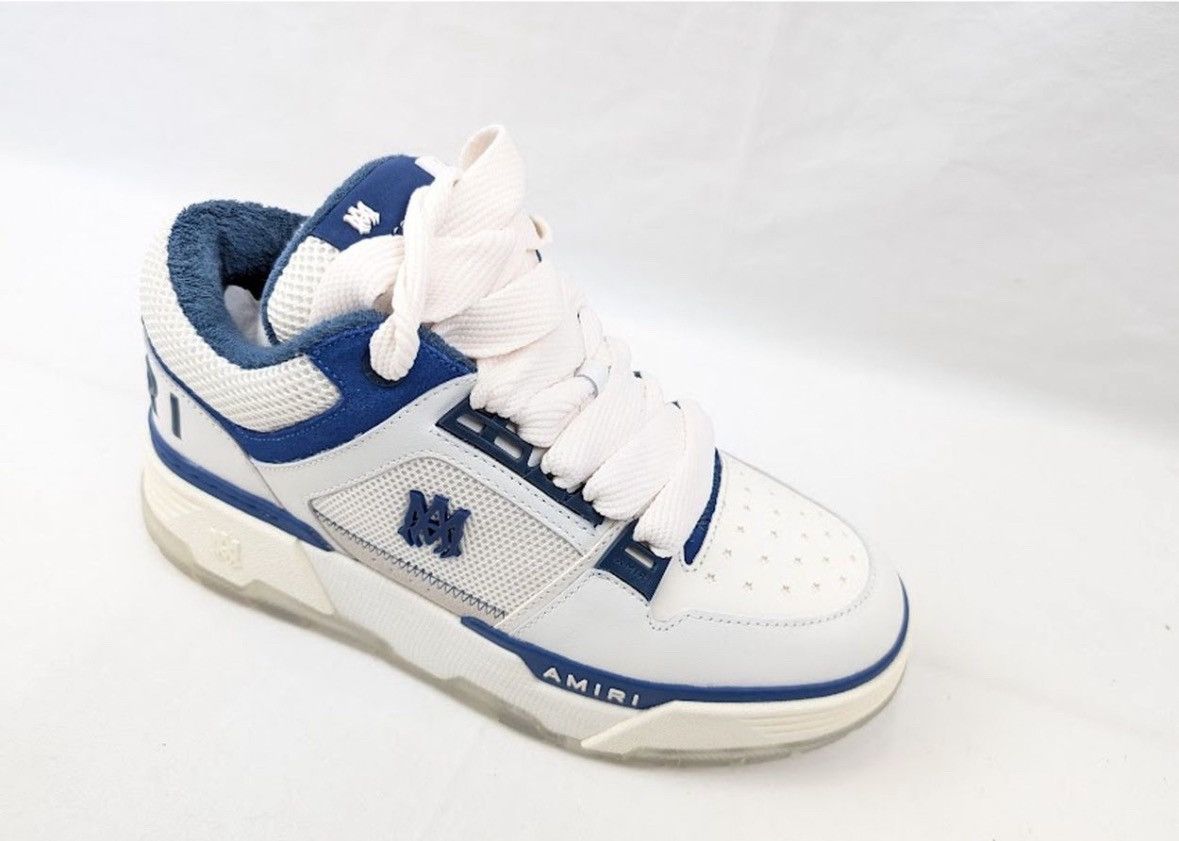 Amiri o1s1wg110425 MA-1 Low-Top Sneakers in White/Blue Size US 11 / EU 44 - 6 Thumbnail
