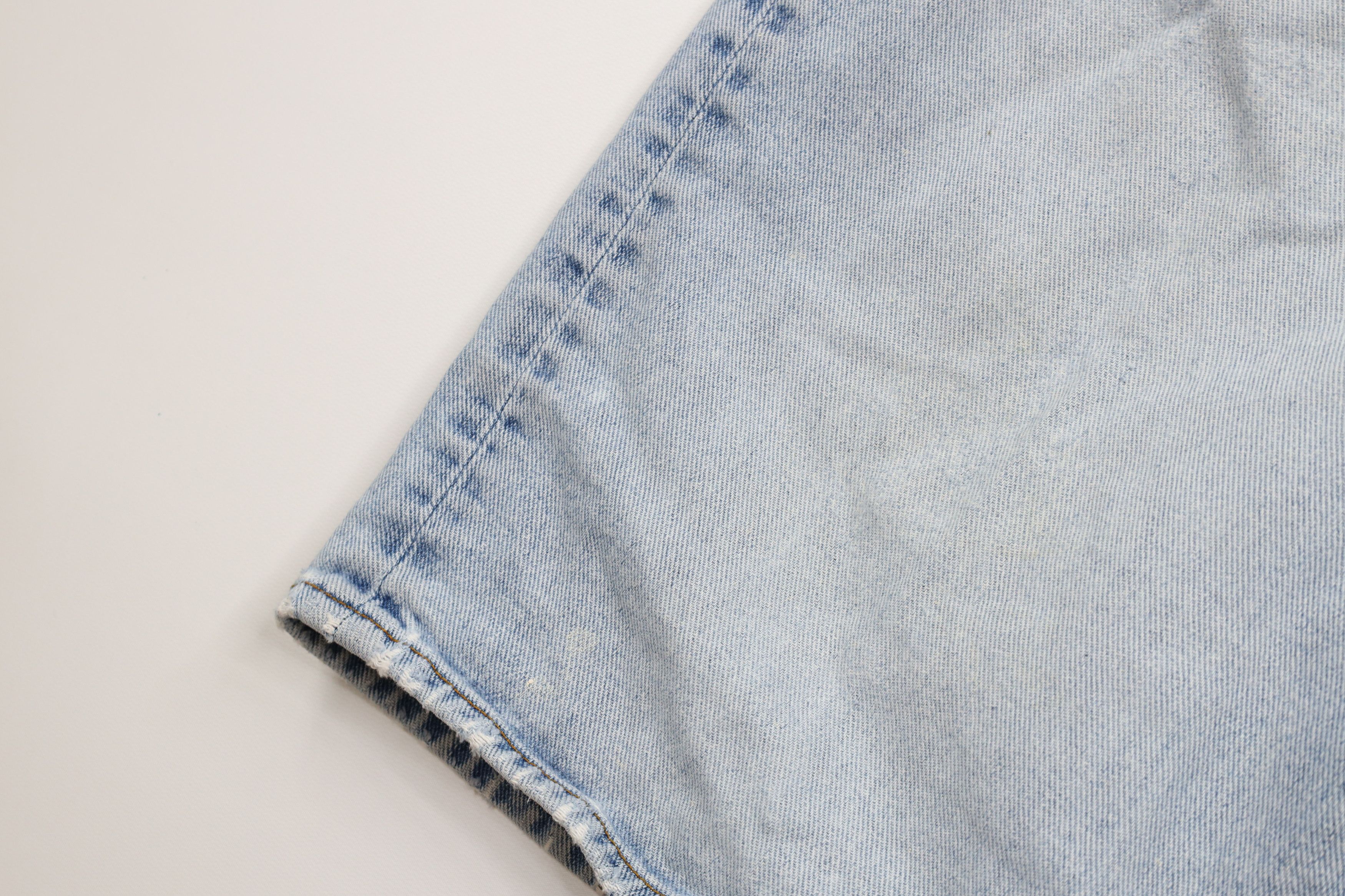 Nautica × Vintage Vintage 90s Nautica Spell Out Baggy Denim Jean Shorts Jorts Size US 32 / EU 48 - 5 Thumbnail