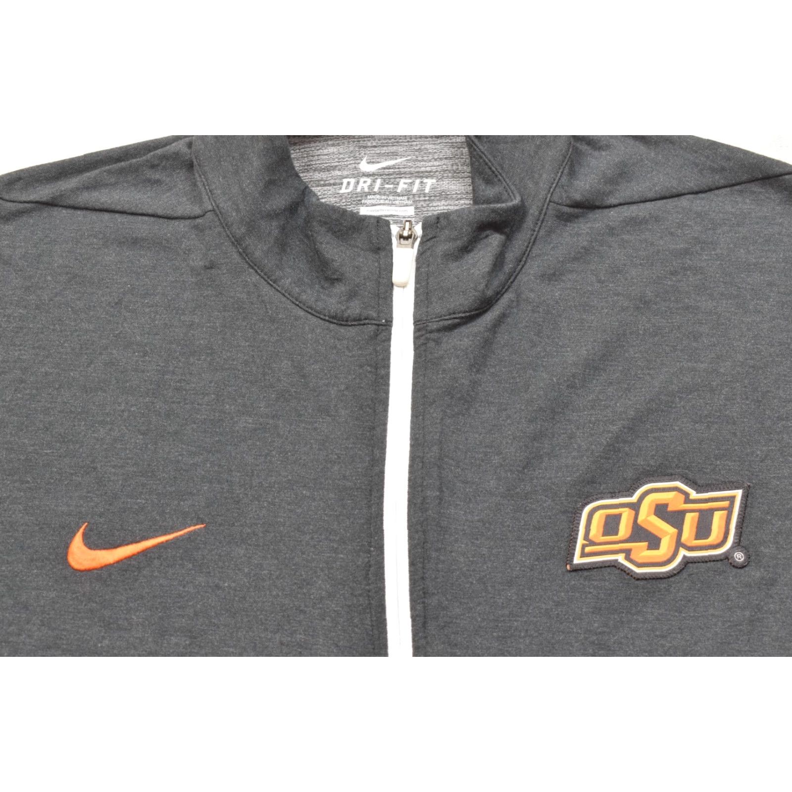 Nike Nike Dri-Fit Oklahoma State University Cowboys Men XXL Black Full Zip Jacket OSU Jacket Full Zip Cowboys Mens 2XL Black Nike OSU Windbreaker Football Size US XXL / EU 58 / 5 - 6 Thumbnail