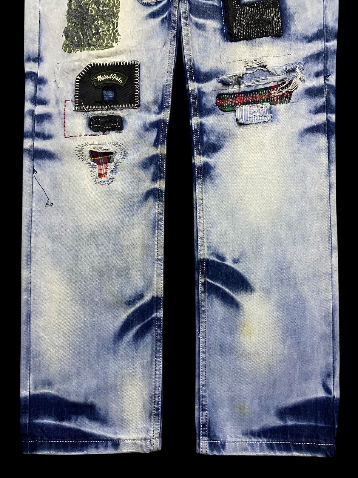Dolce & Gabbana Vintage Custom Denim Patched Shashiko Boro Loose Jeans Size US 33 - 5 Thumbnail