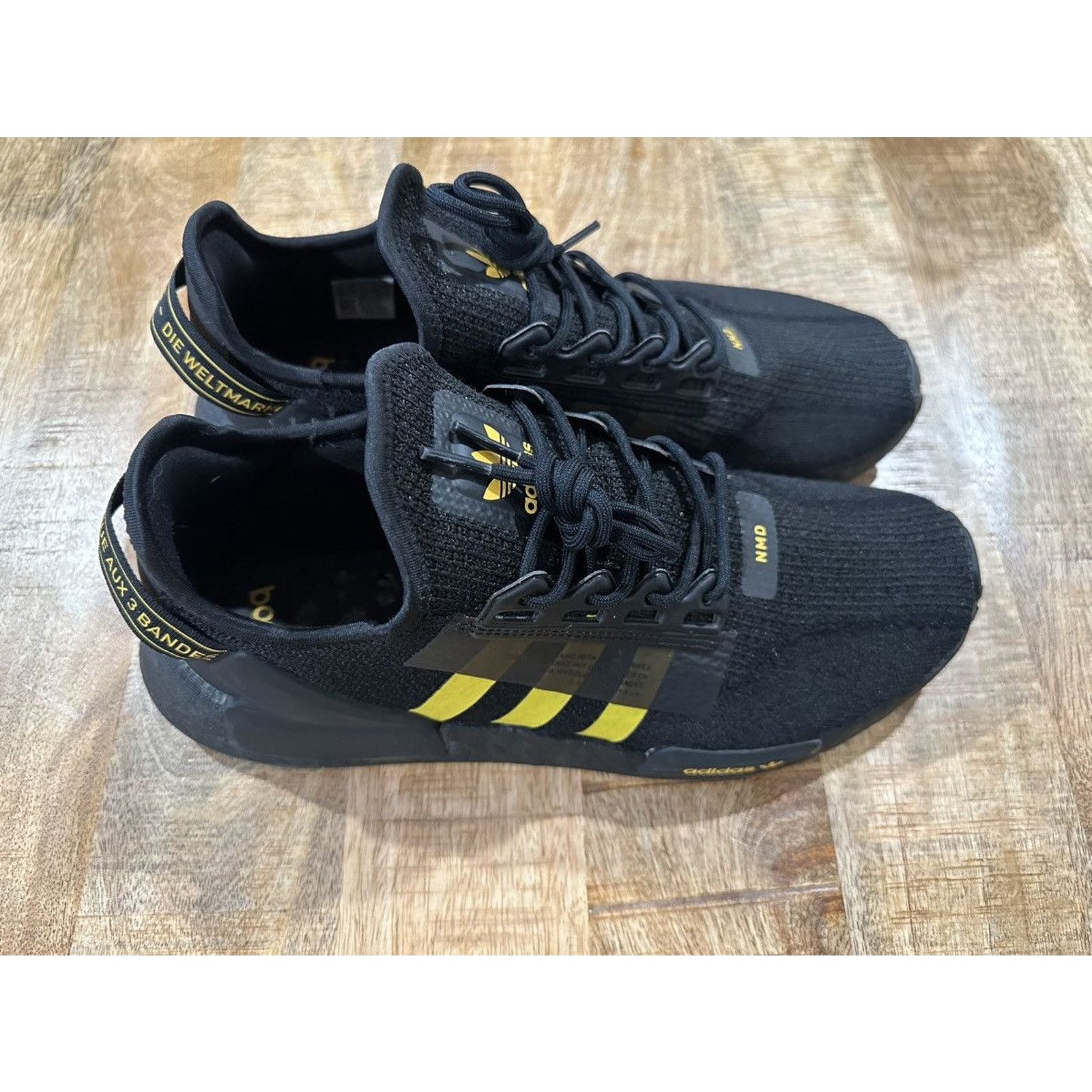Adidas Adidas NMD R1 V2 Core Black Solar Gold Sz. 10.5 Size US 10.5 / EU 43-44 - 3 Thumbnail