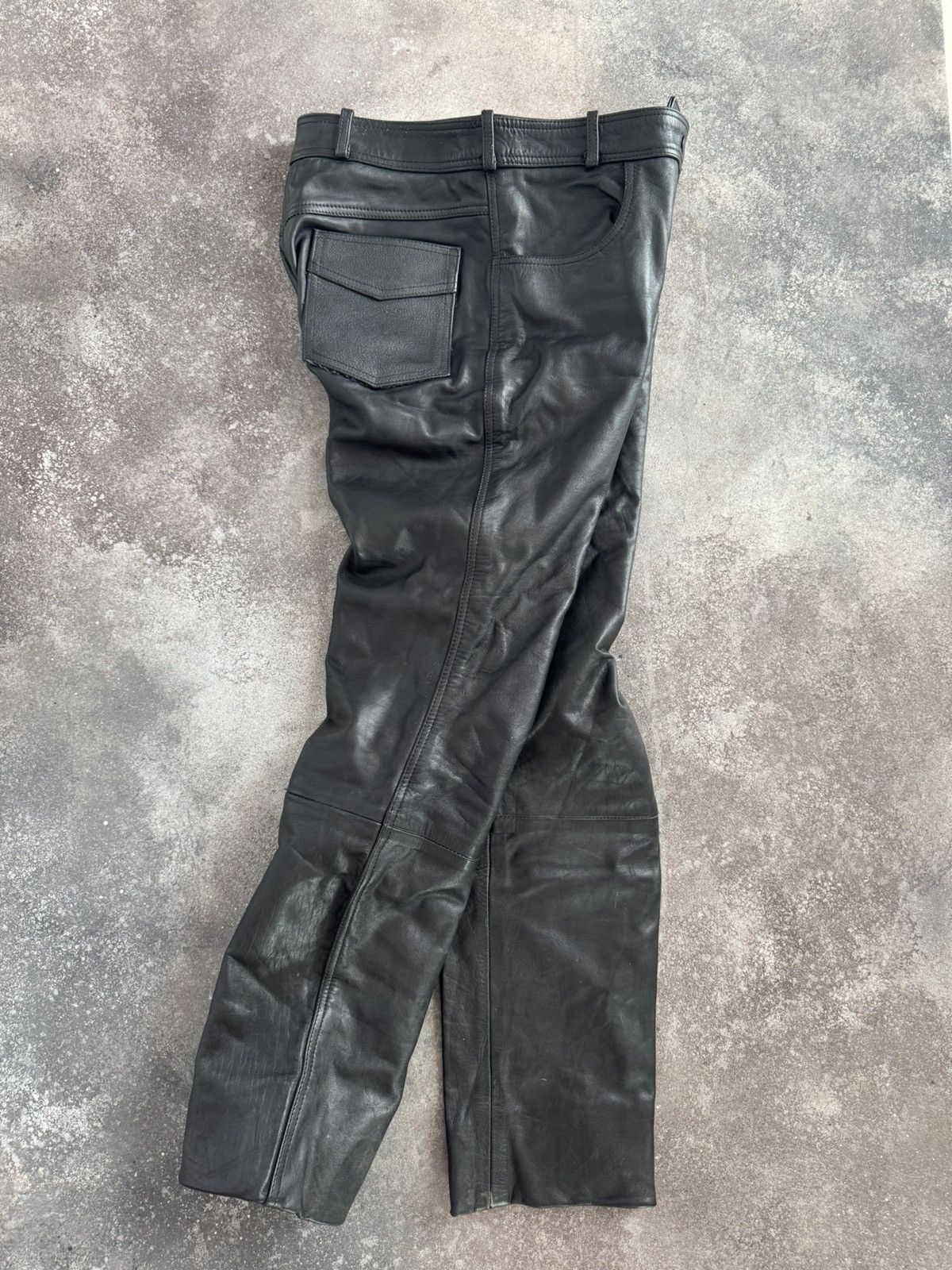 Japanese Brand Vintage Moto Racing Black Leather Pants Size US 30 / EU 46 - 1 Thumbnail