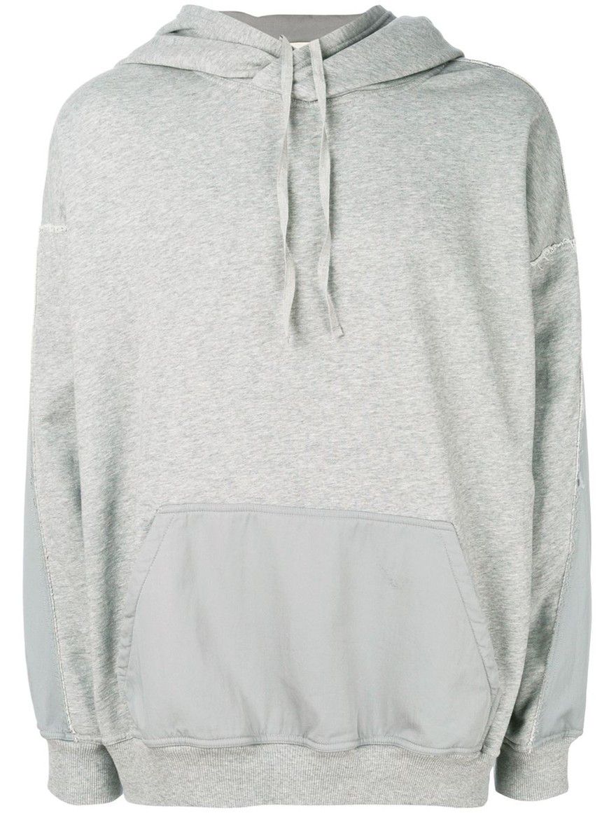 Damir Doma Double layer hood with back statue print