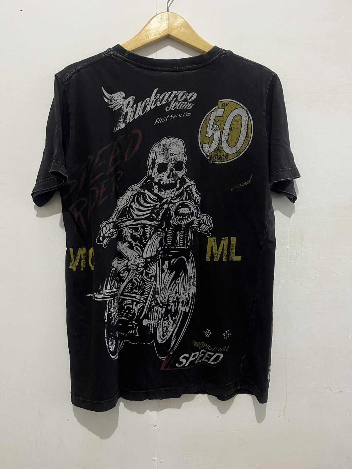 If Six Was Nine Motorcycle Skull Buckaroo T-Shirt Size US M / EU 48-50 / 2 - 7 Thumbnail