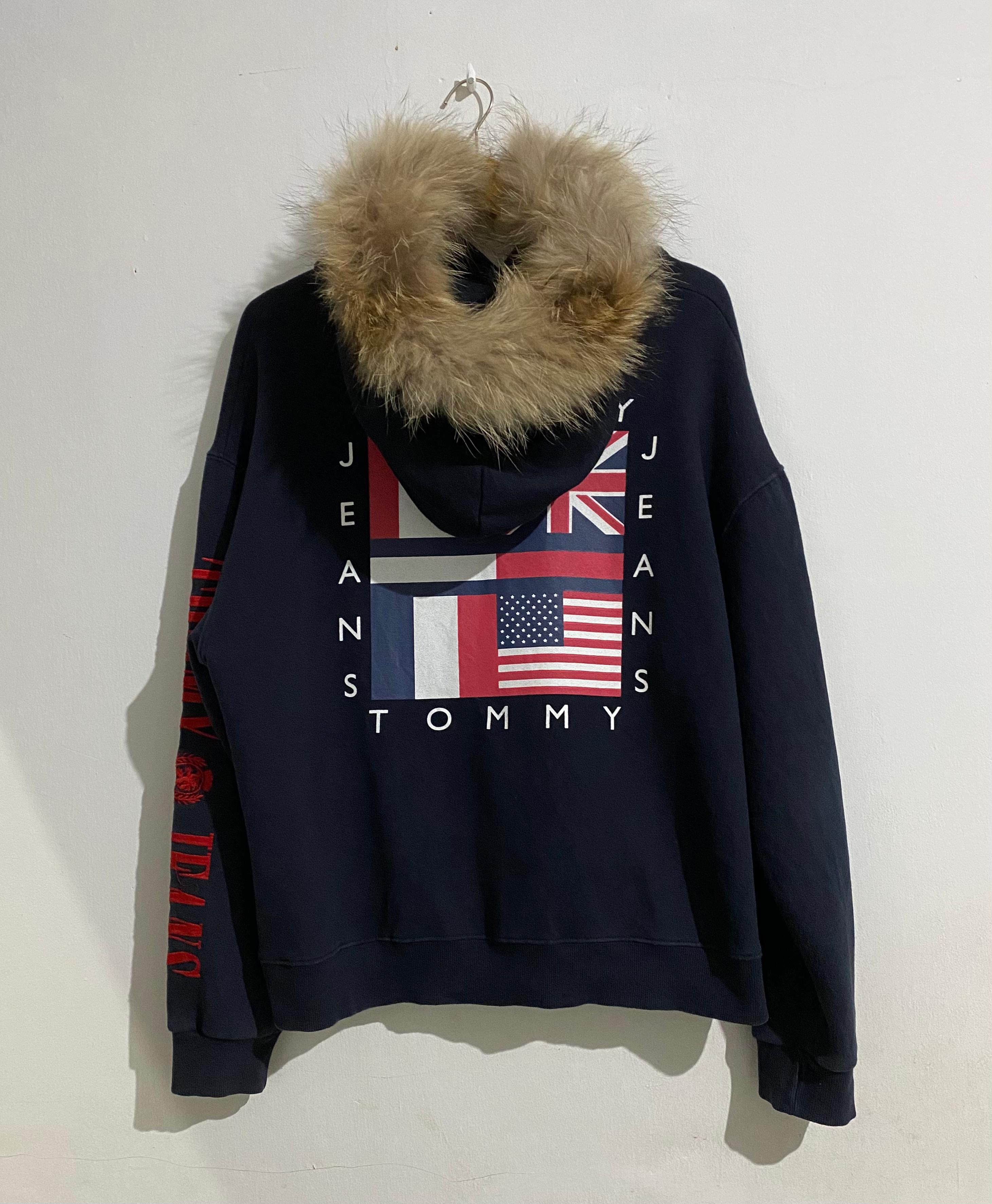 Tommy Hilfiger Vintage Tommy hilfiger flag hoodie Size US L / EU 52-54 / 3 - 4 Thumbnail