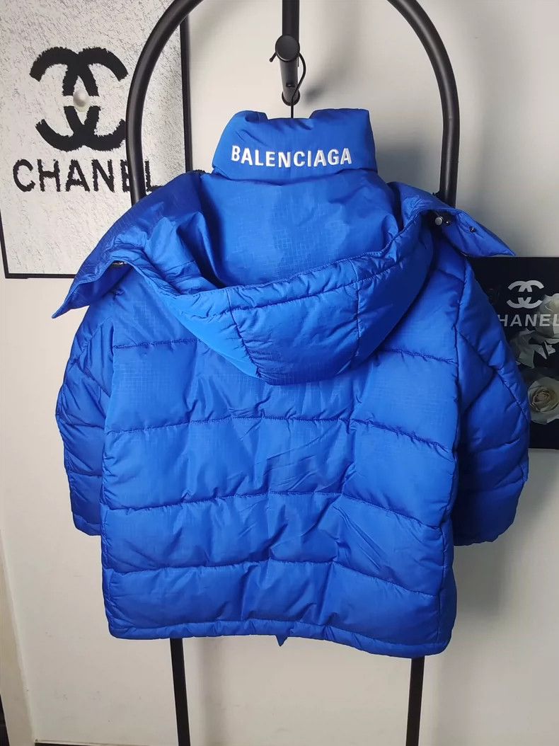 Balenciaga Balenciaga size 36 Royal Blue Hooded Puffer Coat Size S / US 4 / IT 40 - 2 Thumbnail