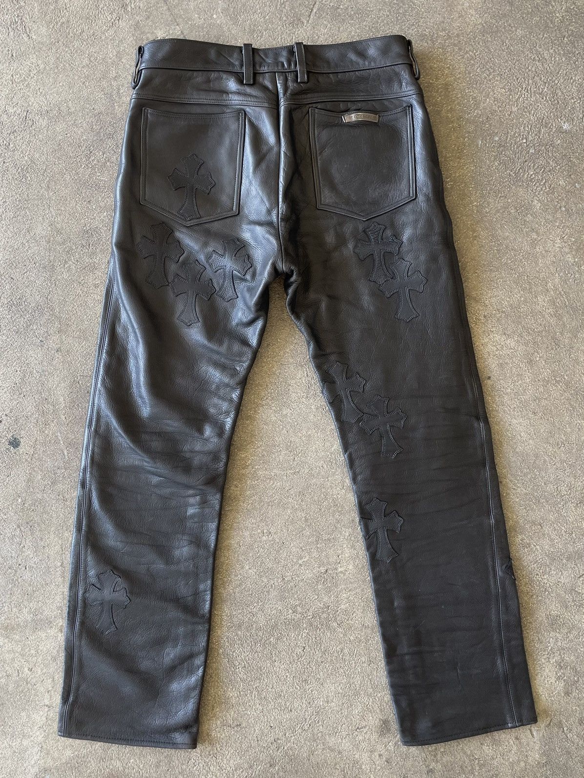 Chrome Hearts Chrome Hearts 1/1 23 Cross Patch Leather Pants Size US 32 / EU 48 - 3 Thumbnail