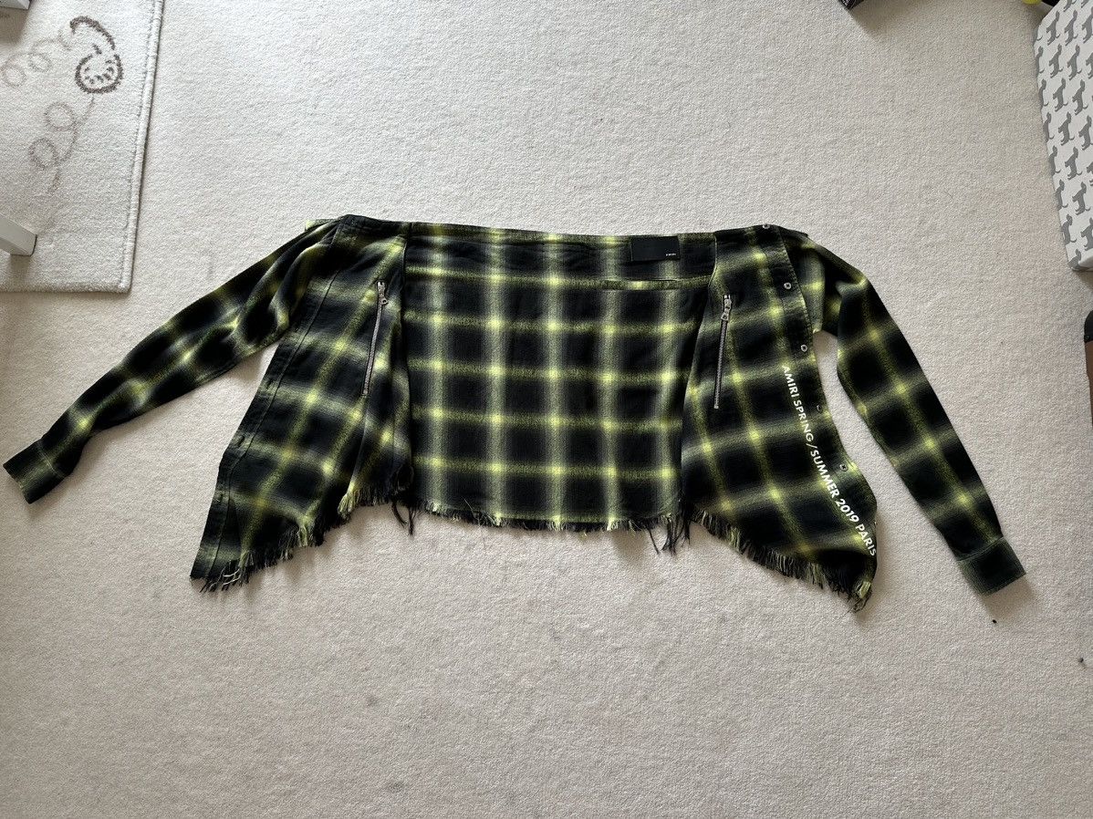 Amiri SS19 Amiri raw hem flannel waist wrap shirt Size ONE SIZE - 21 Thumbnail