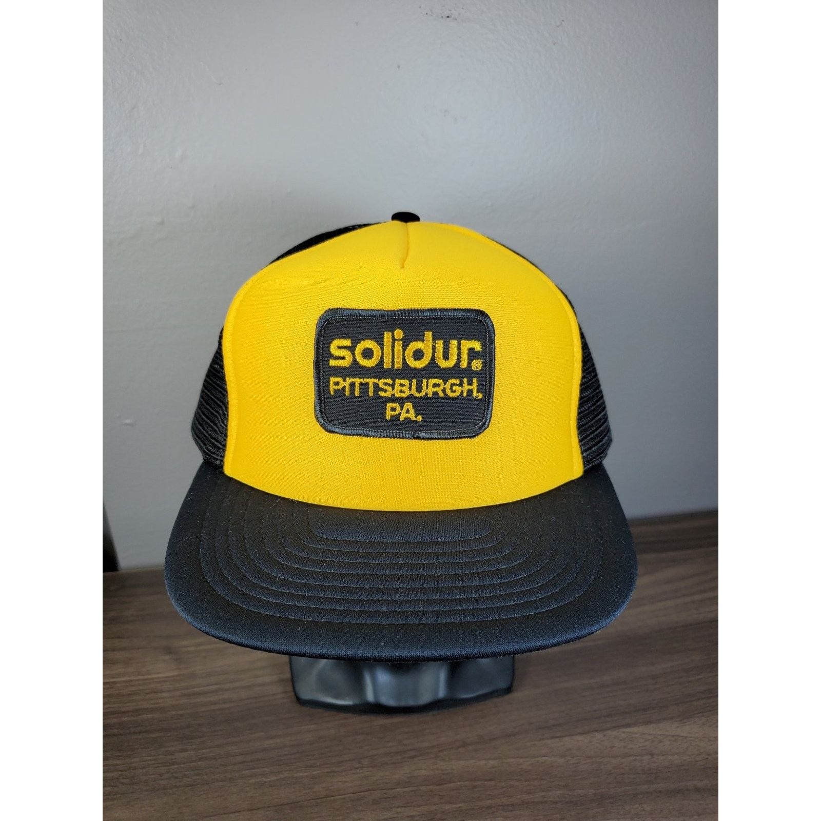 Vintage Solidur Snapback Cap Pittsburgh PA Trucker Hat Pennsylvania Size ONE SIZE - 2 Thumbnail