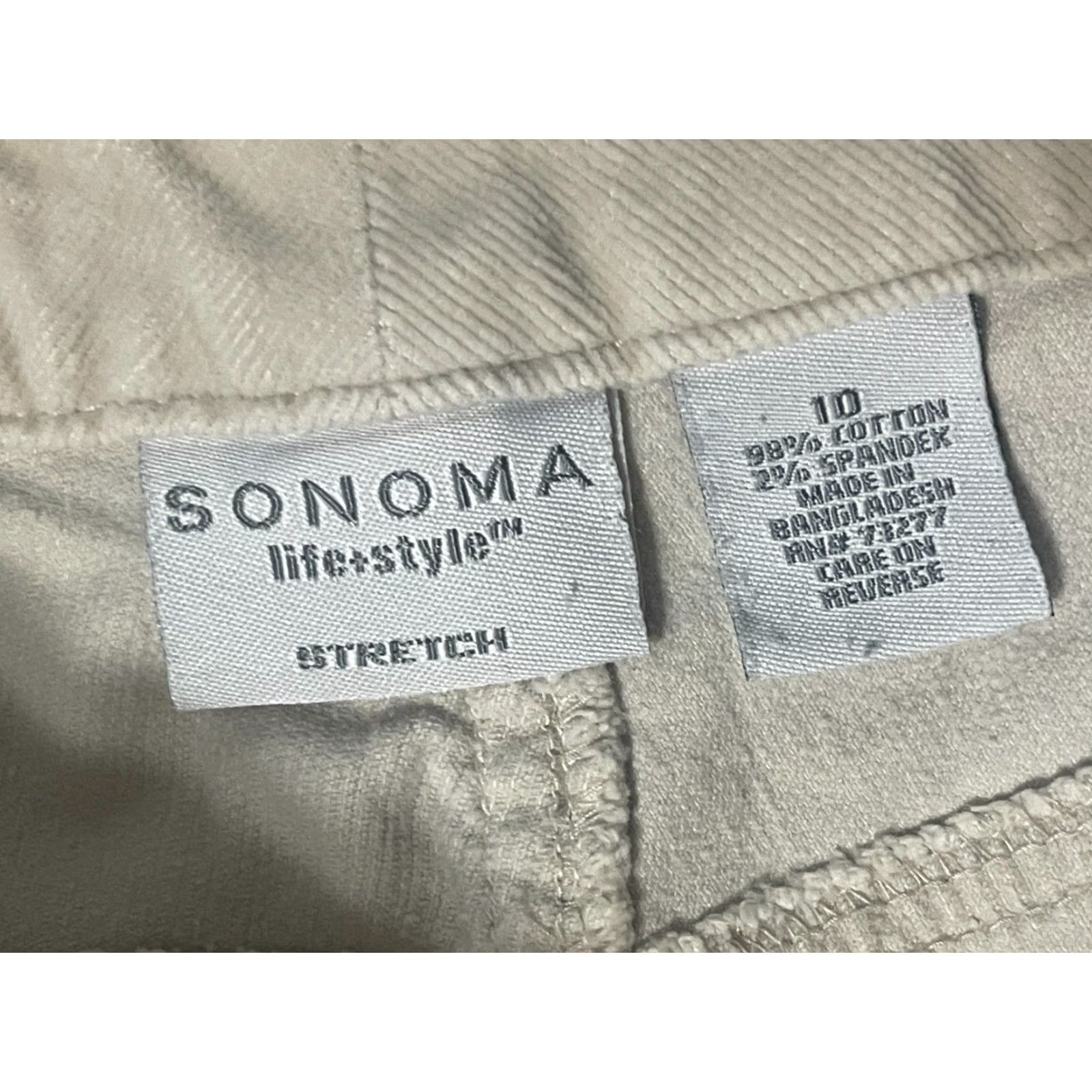 Vintage Sonoma Pants Women's Size 10 White Stretch Straight Leg Ankle Casual Regu lar Size 32" / US 10 / IT 46 - 3 Thumbnail